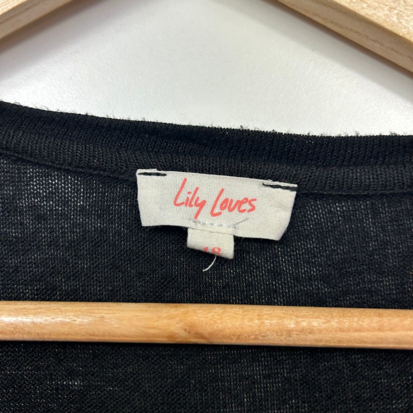 Lily Loves Cardigan Size 18 Black Long Sleeve Longline Viscose Blend Lightweight