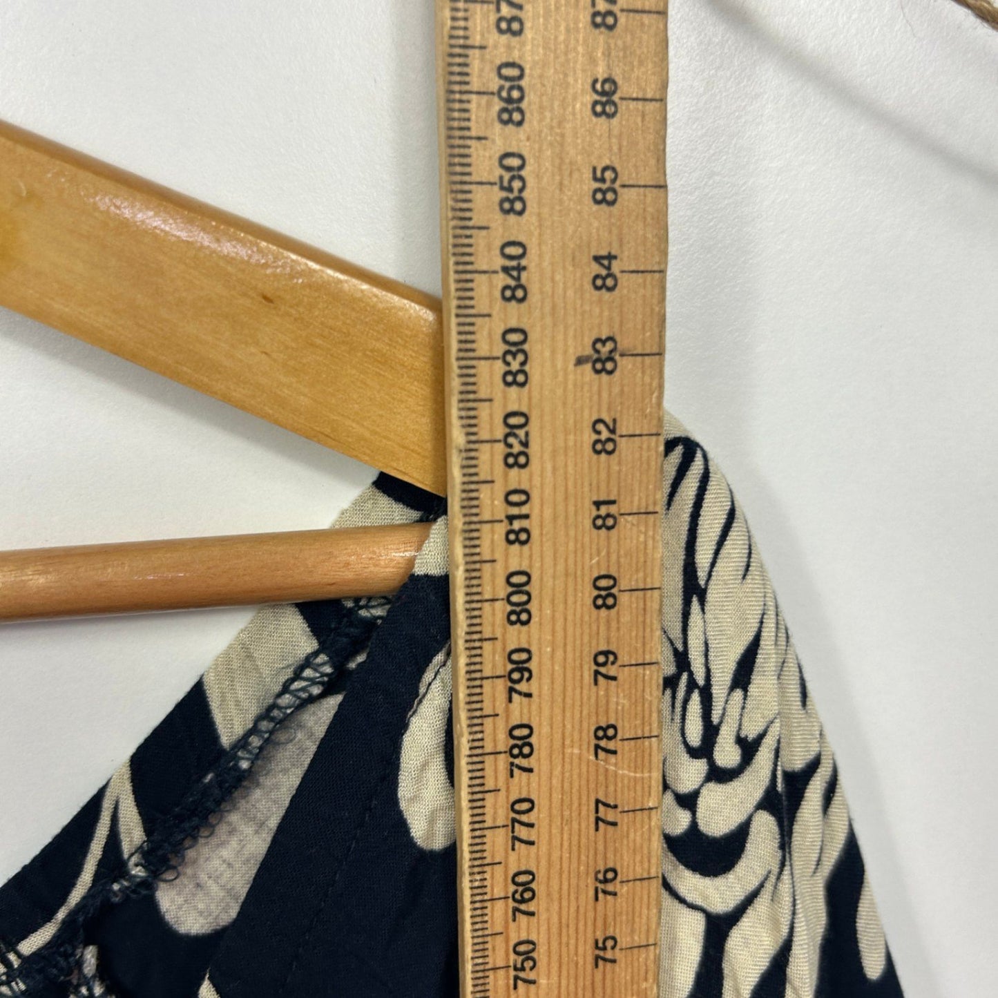 Navy Floral Rayon Long Sleeve Short Length Tunic Dress Size 14 Large