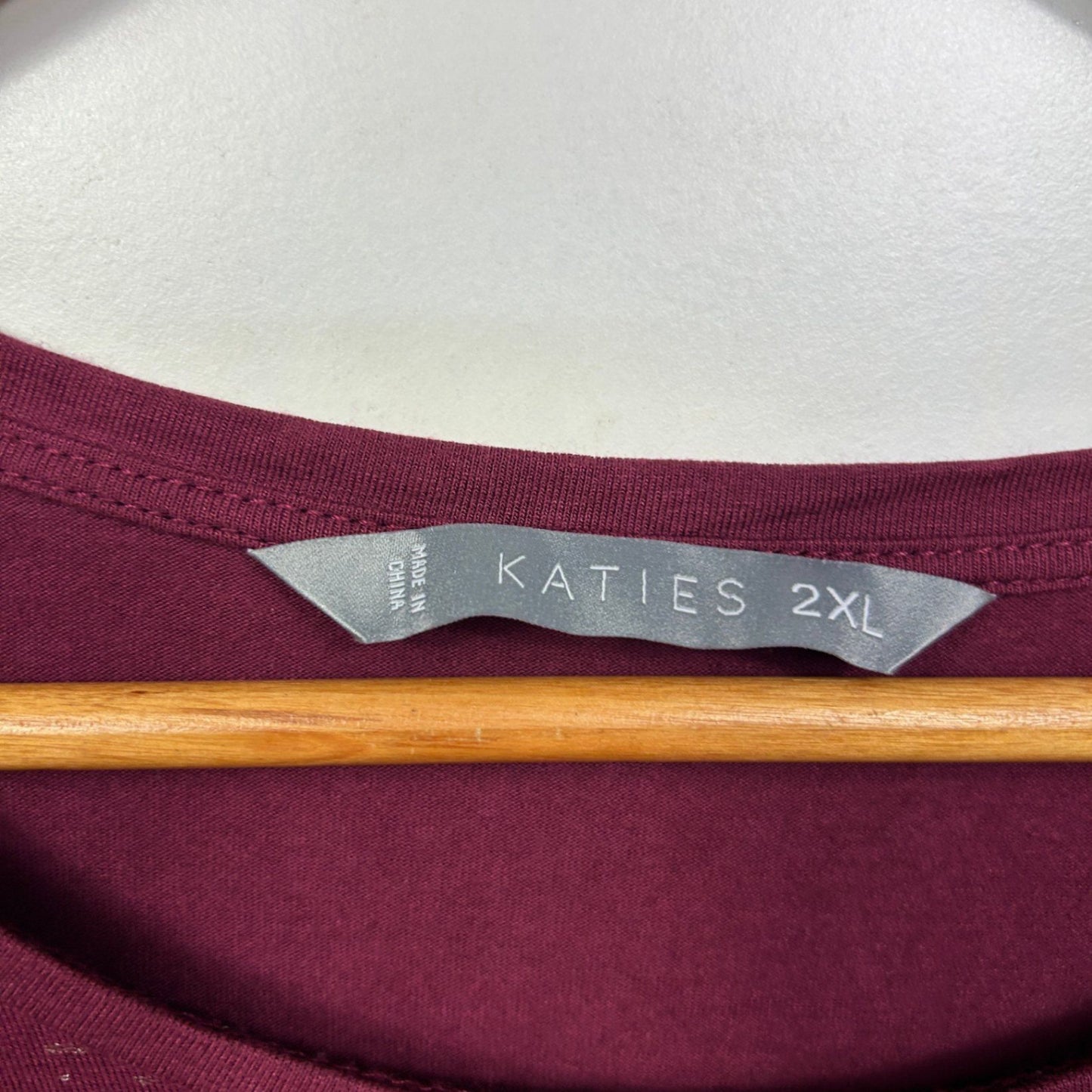 Katies Long Sleeve Top Size 2XL Maroon Casual Sequins