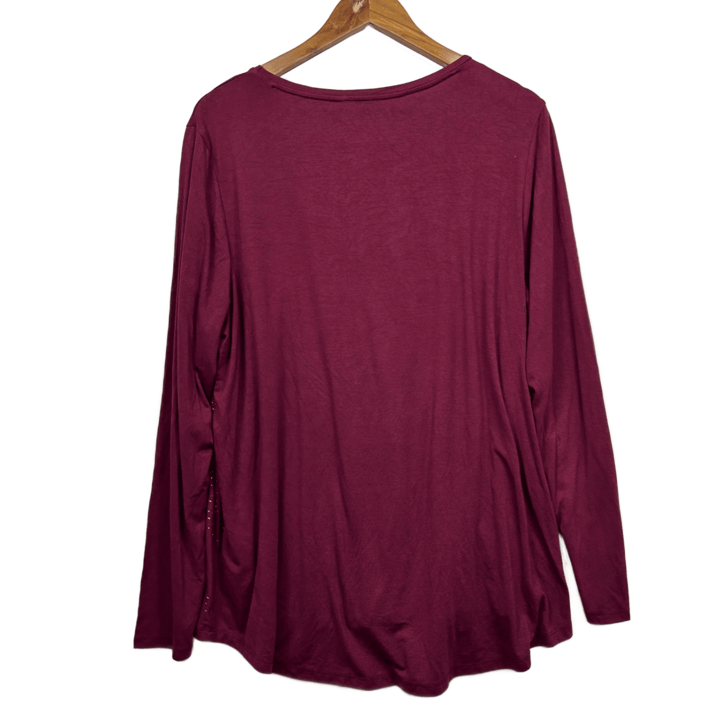 Katies Long Sleeve Top Size 2XL Maroon Casual Sequins
