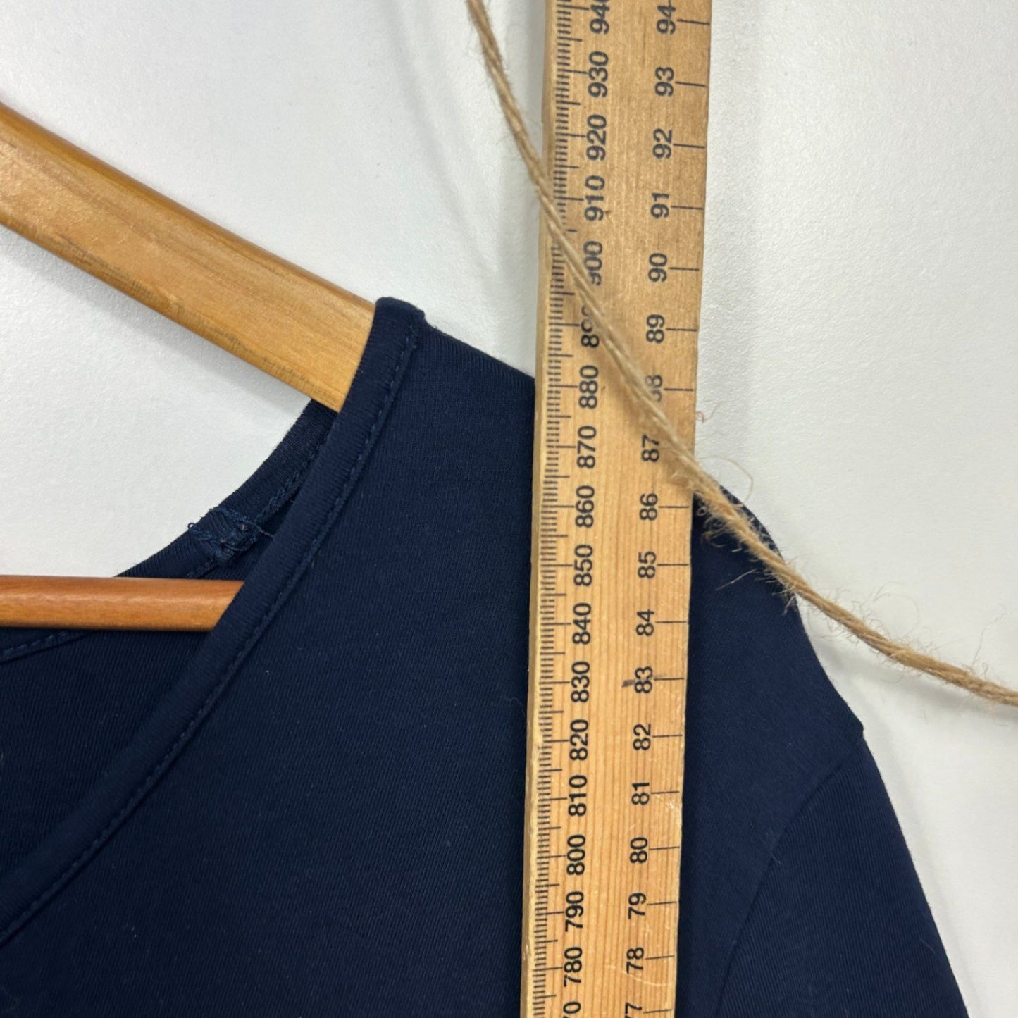 Taking Shape Blue Bamboo Blend Short Sleeve V-Neck High-Low Top Size 16 Plus