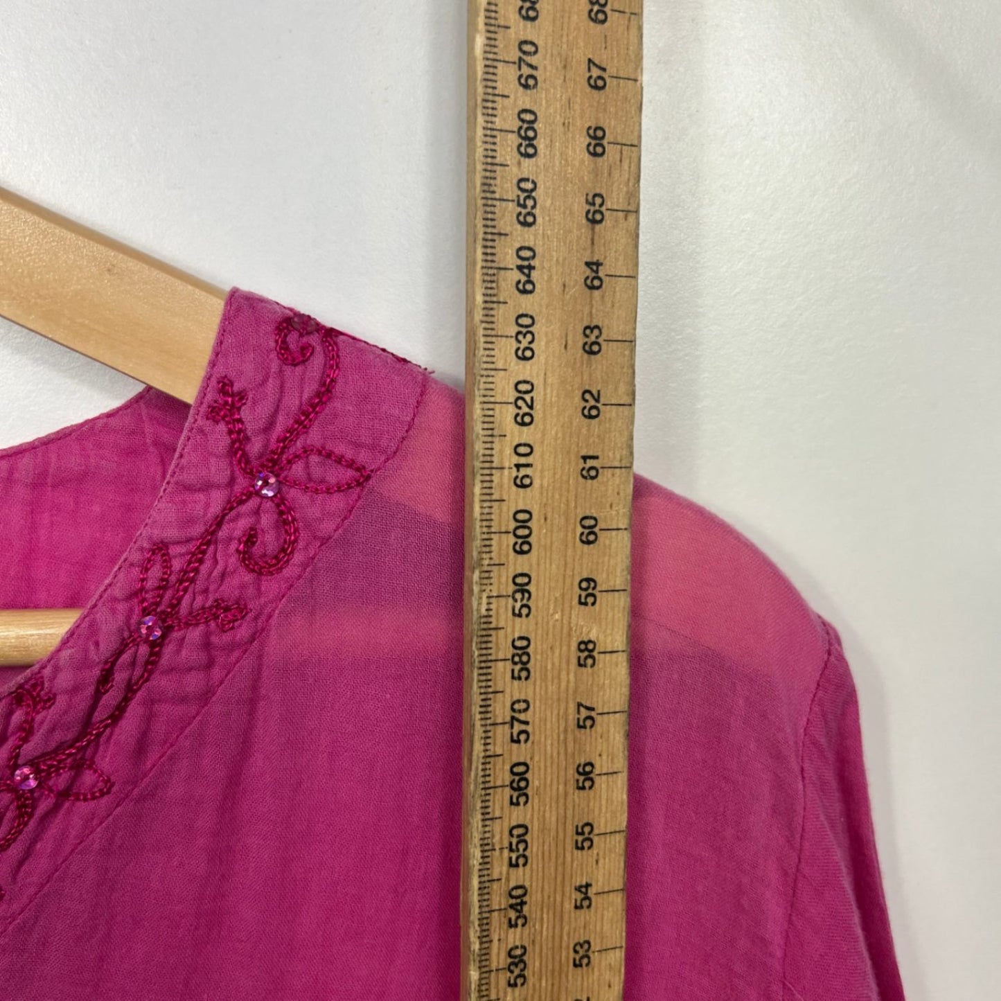 Tree of Life Pink Boho Top Size 16 18 Long Sleeve Rayon Lightweight