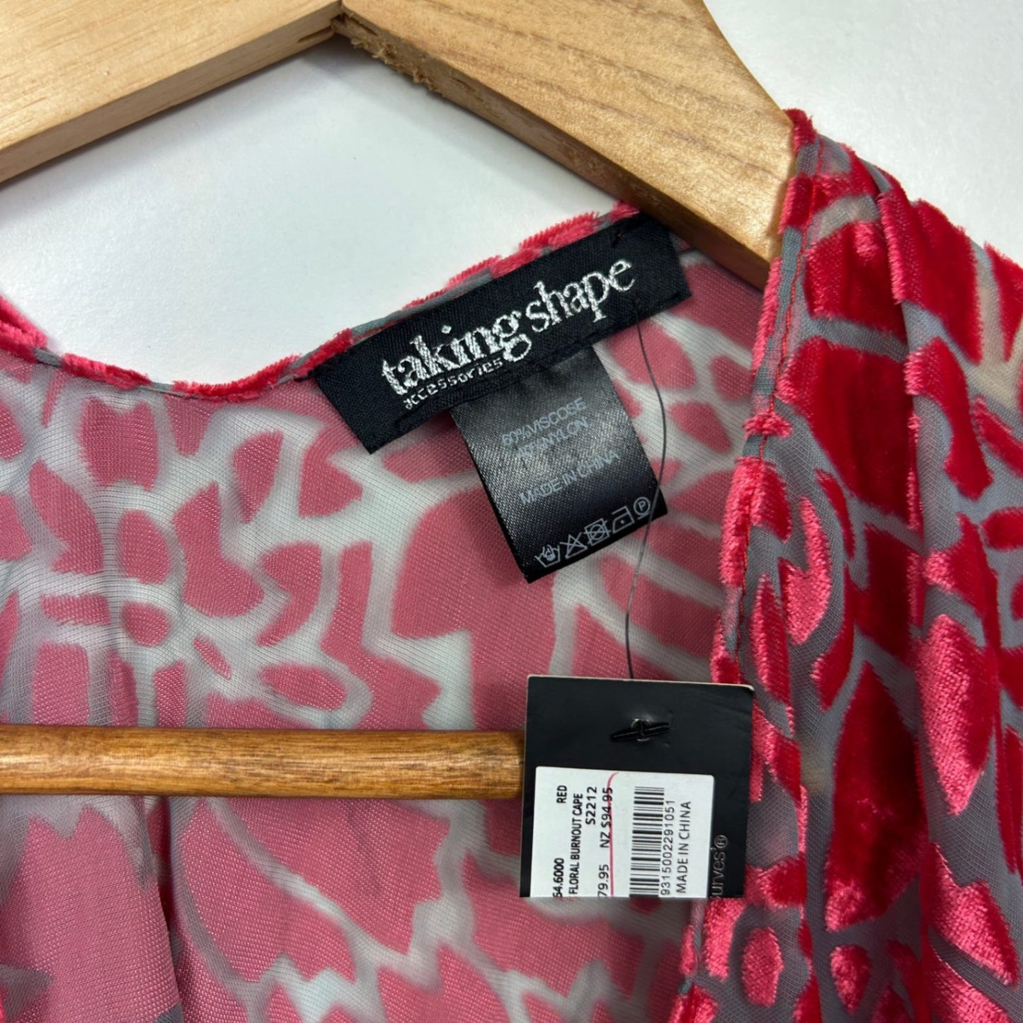 Taking Shape Velvet Open Front Boho Kimono Top Jacket Cape One Size Plus