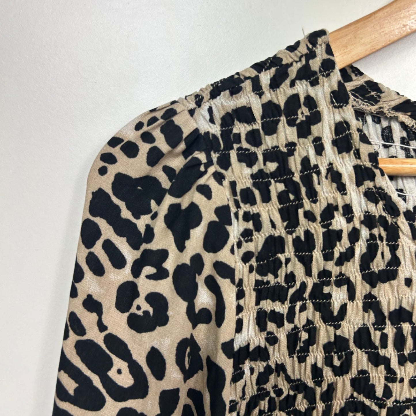 New Red Lotus Maxi Dress Size 16 XL Long Sleeve Animal Print Pockets