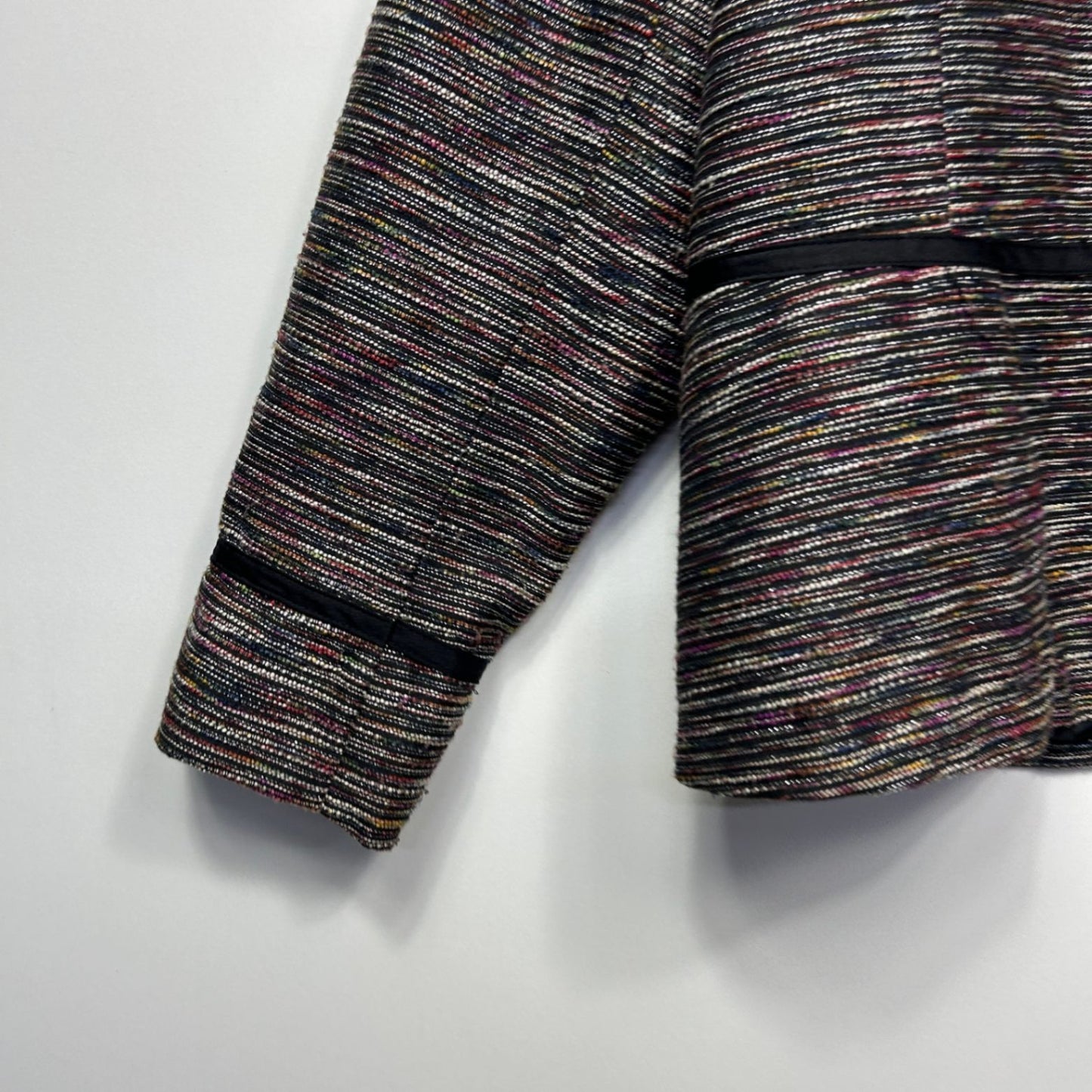 Black Pepper Blazer Jacket Size 20 Long Sleeve Textured Full Zip Up Cocktail