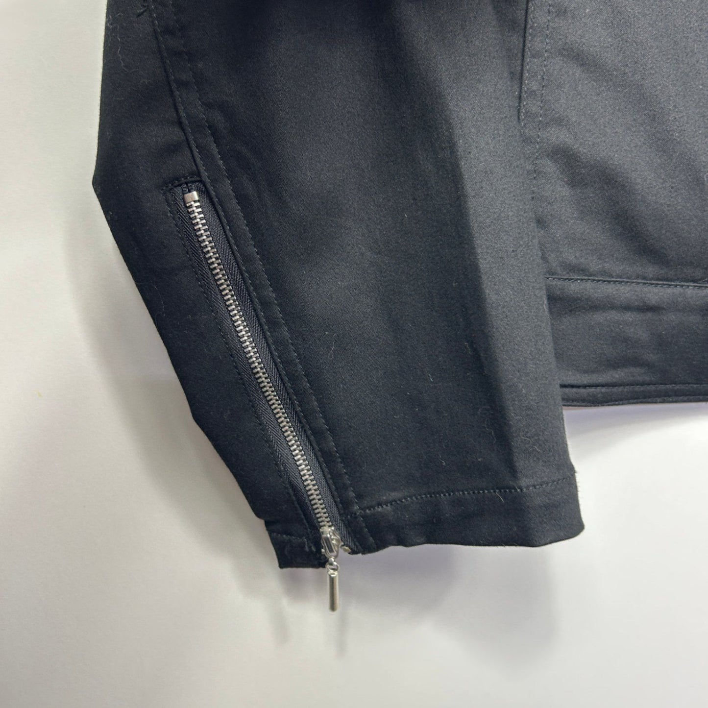 W Lane Jacket Size 16? Black Long Sleeve Full Zip up Pockets Cotton Blend