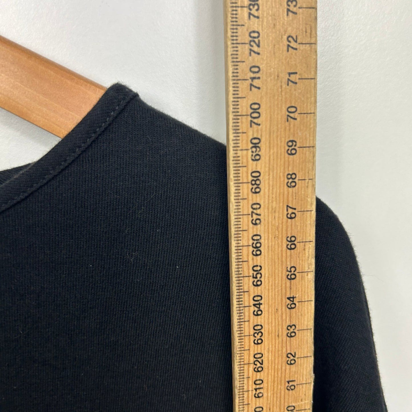 Bohemian Traders Casual Top Size 14 Large Black Long Sleeve 100% Cotton Hi Low