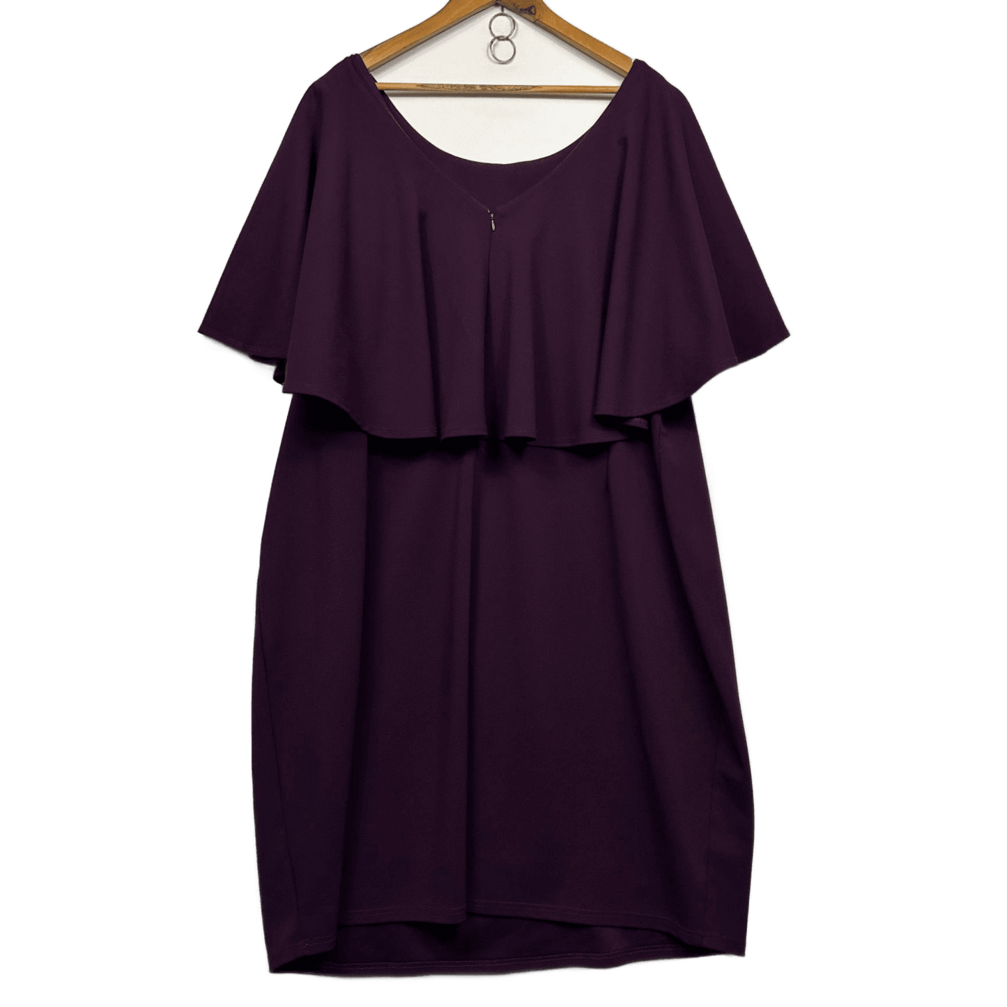 Autograph Pencil Dress Size 26 Flutter Short Sleeve Plum Cocktail Thick