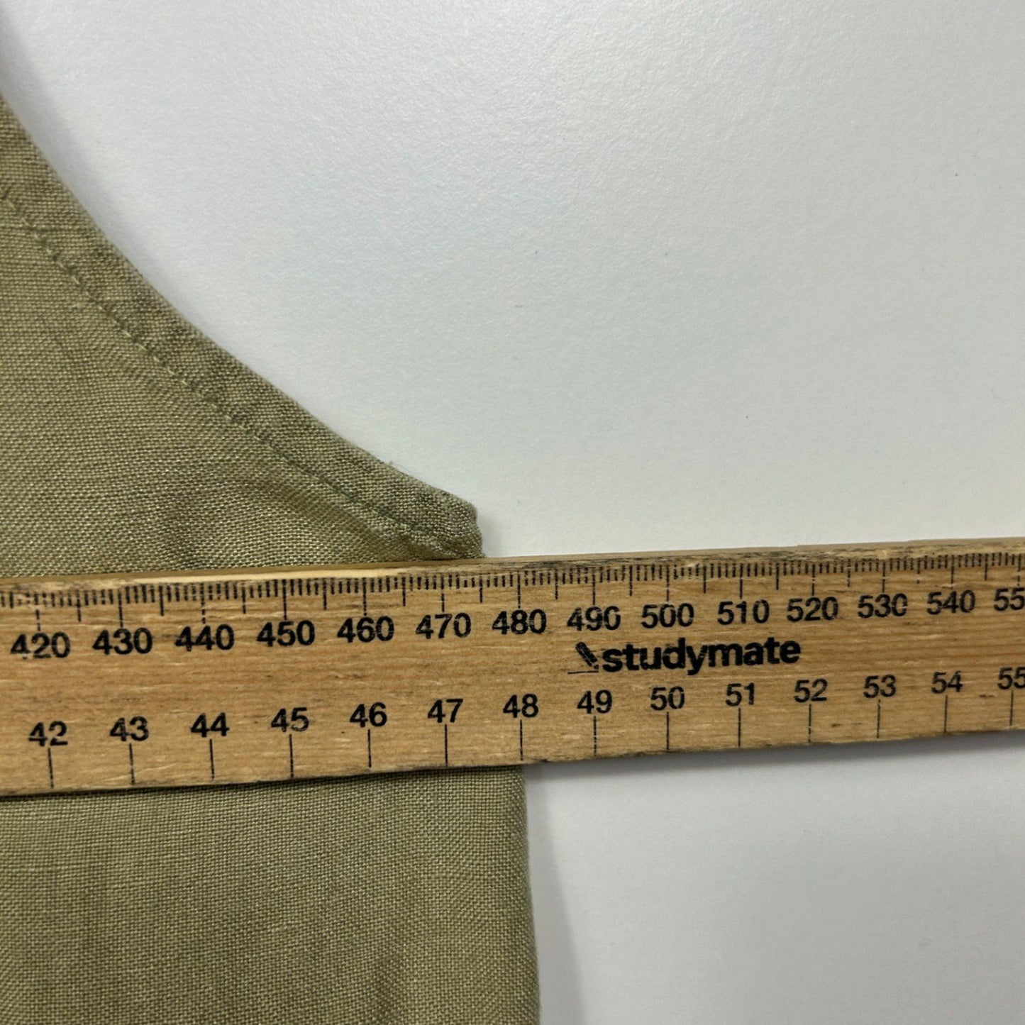 Preview Green Linen Blend Sleeveless Maxi Dress Size 14