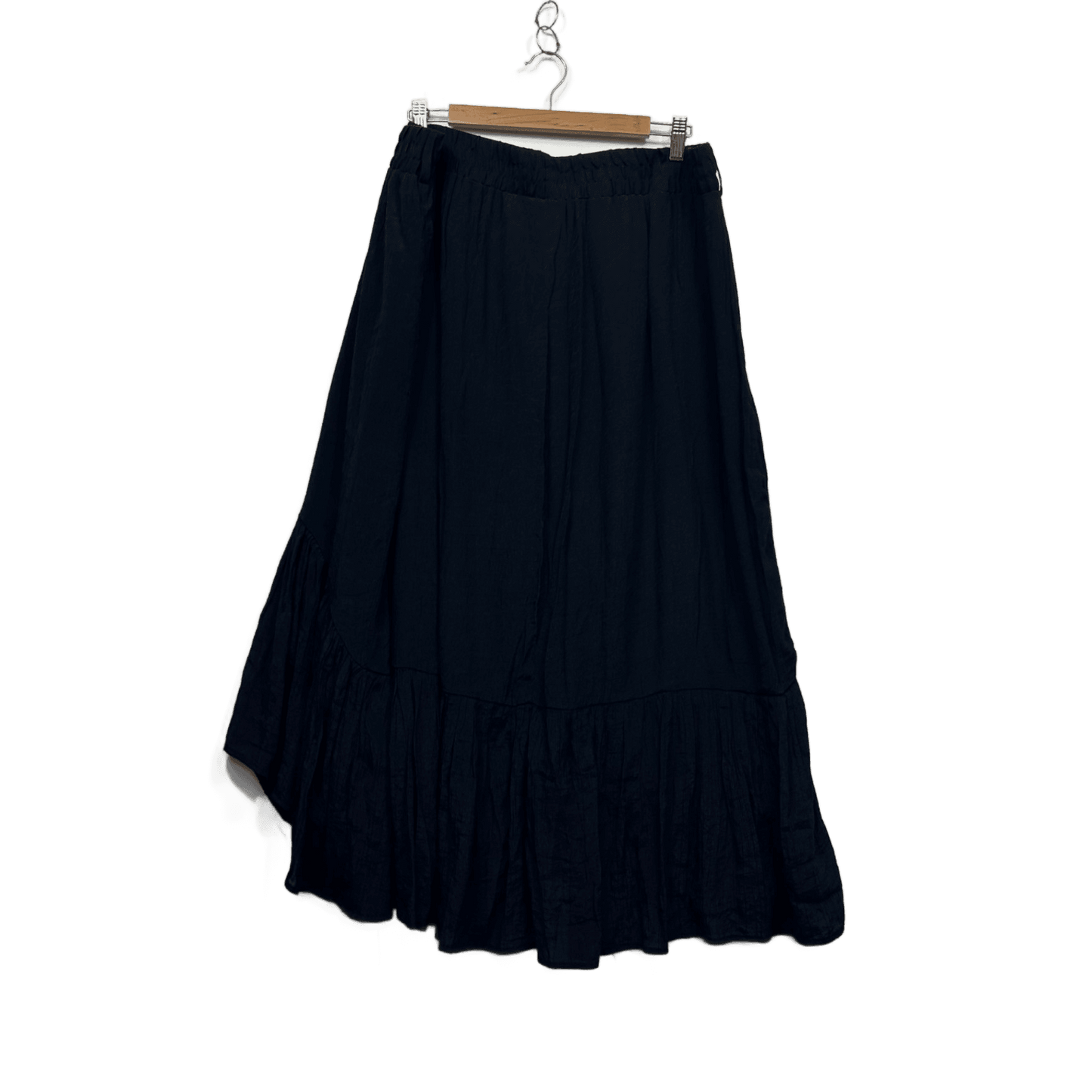 Millers Black Viscose Blend Elastic Waist Boho Maxi Skirt Size 18 2XL