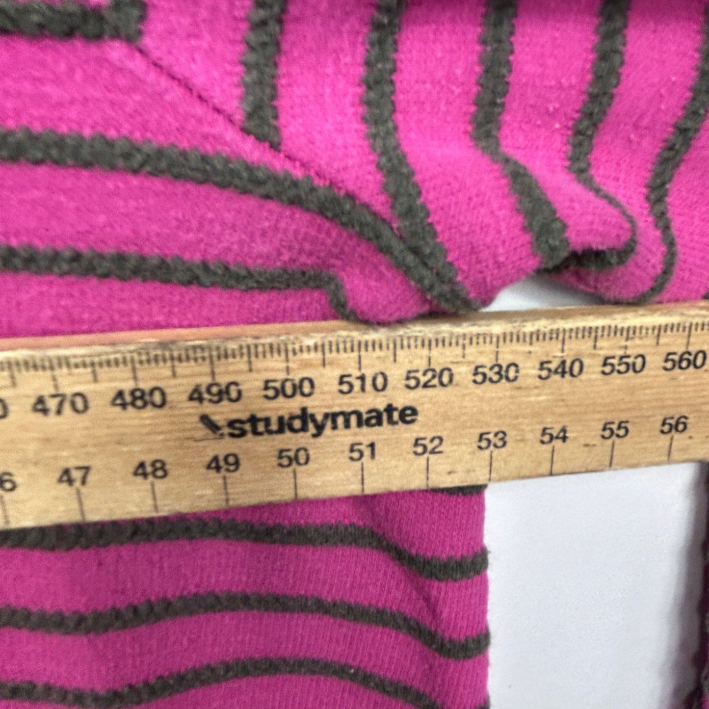 Regatta Top Size 16 Pink Striped Long Sleeve Organic Cotton