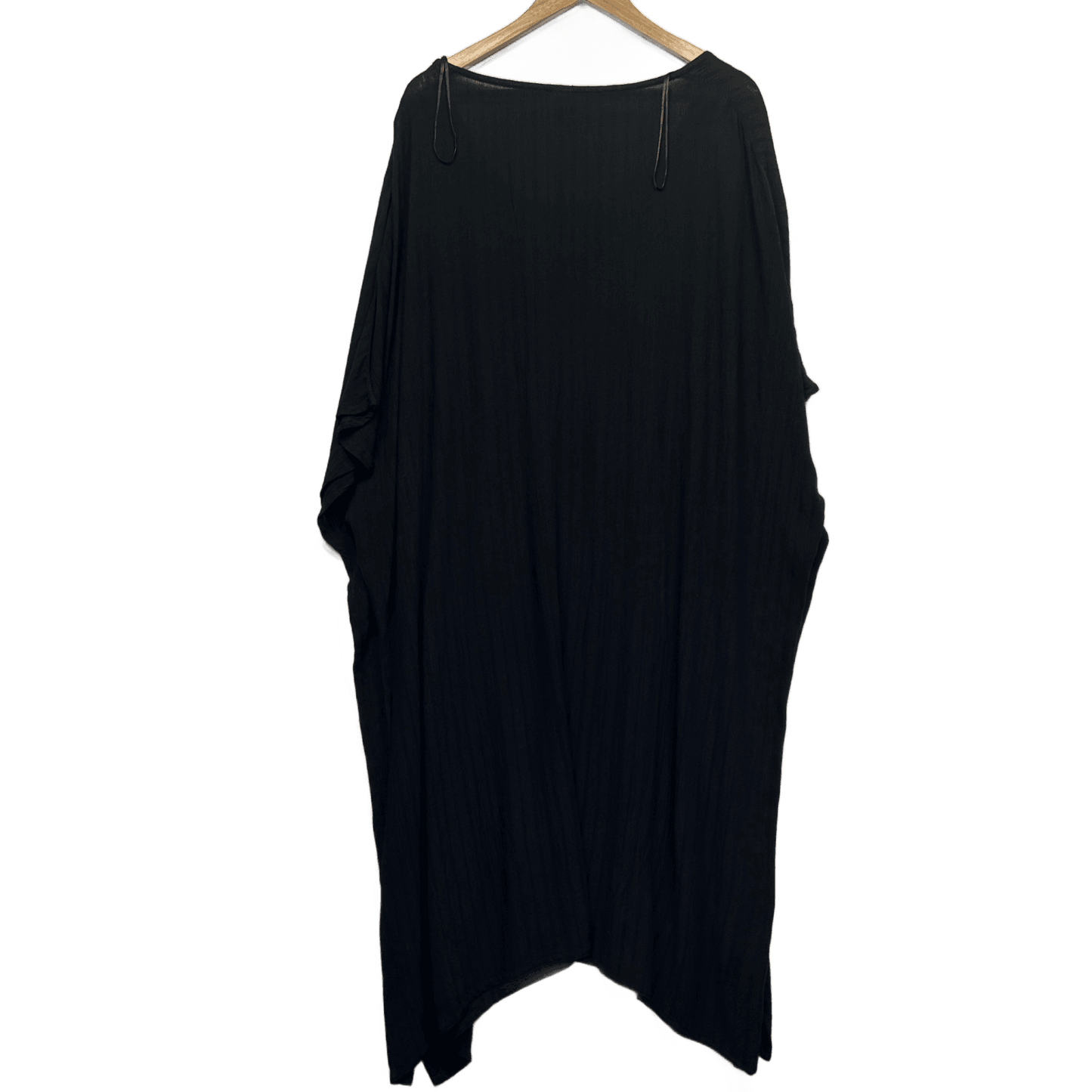 Anko Black Viscose Short Sleeve Maxi Kaftan Dress Size 26 Plus