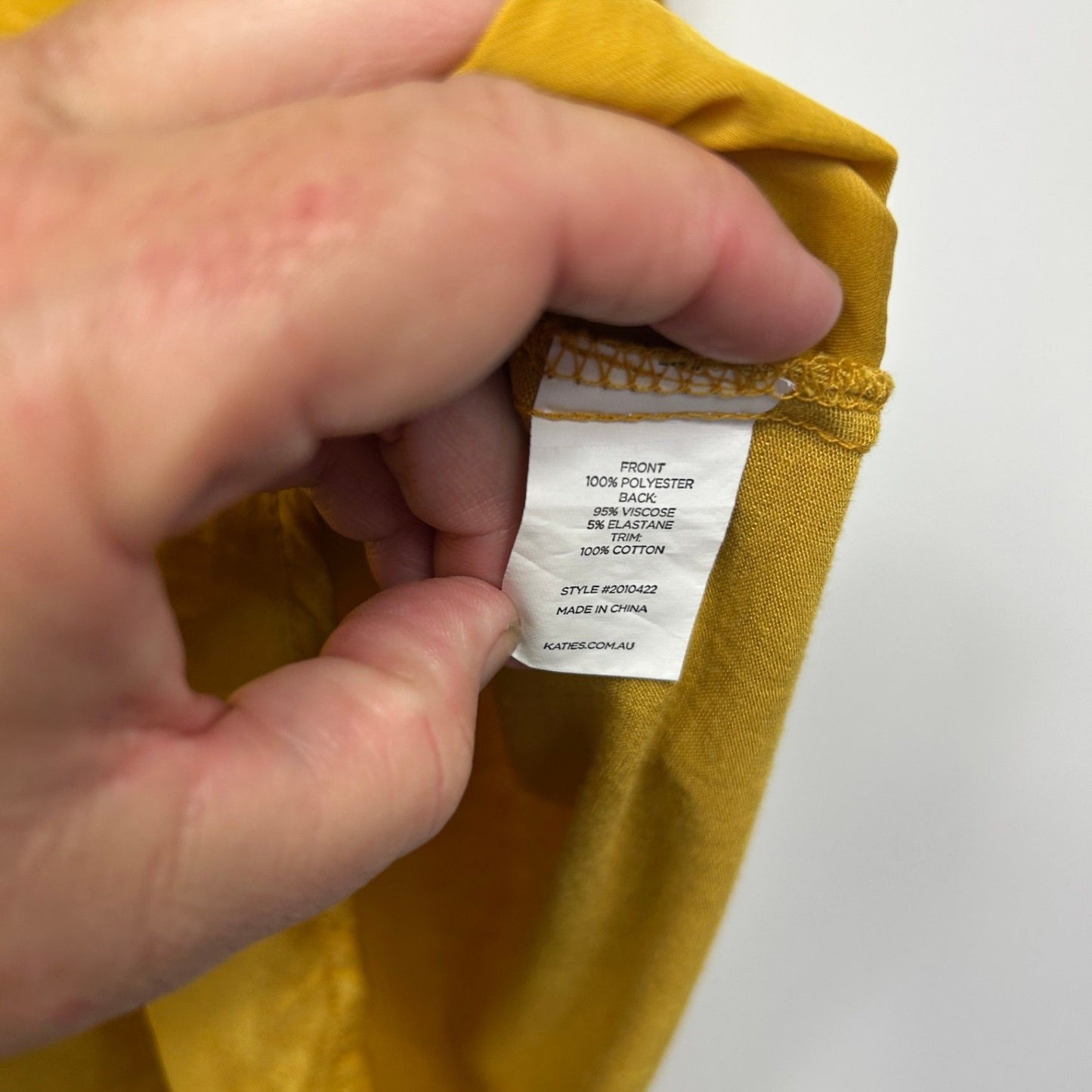 Katies Mustard Short Sleeve Top Blouse Size 18 16 2XL
