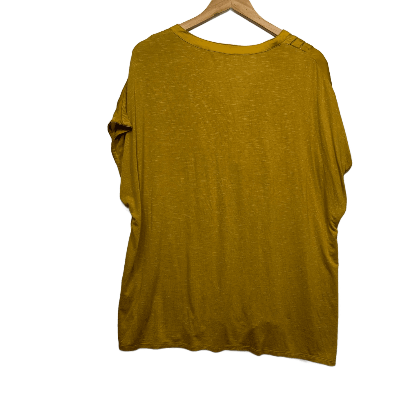 Katies Mustard Short Sleeve Top Blouse Size 18 16 2XL