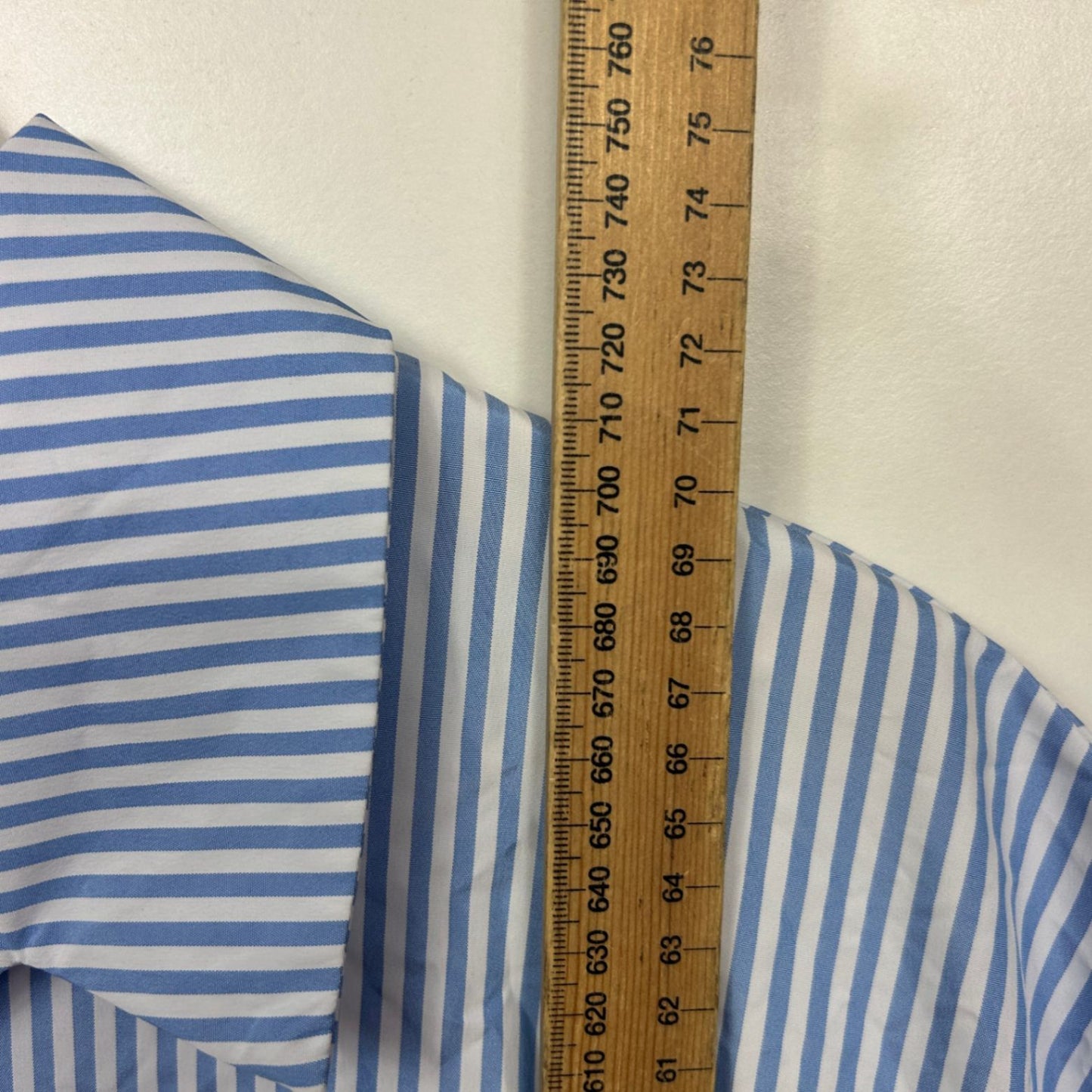Shein Blue White Striped Short Sleeve Top Shirt XL 16
