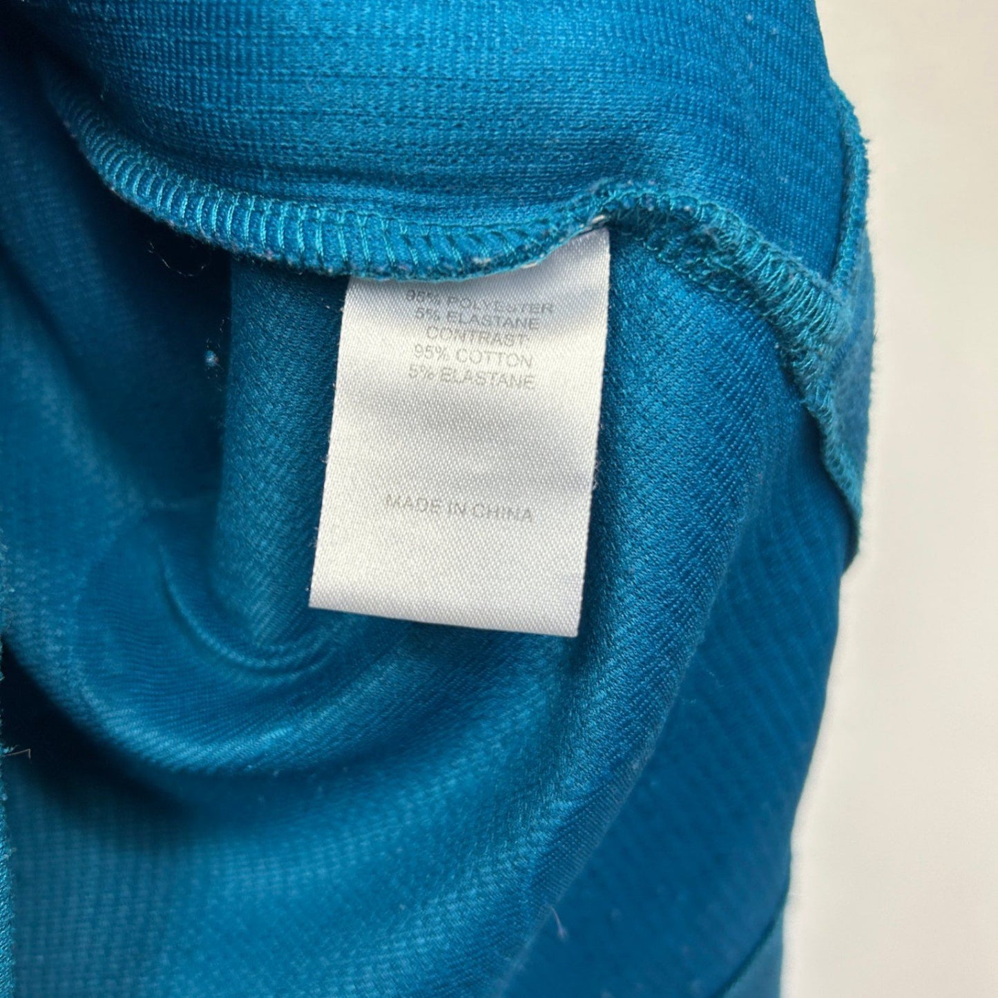 Virtuelle Teal Cotton Blend Crew Neck Jumper Size 16 Plus Long Sleeve