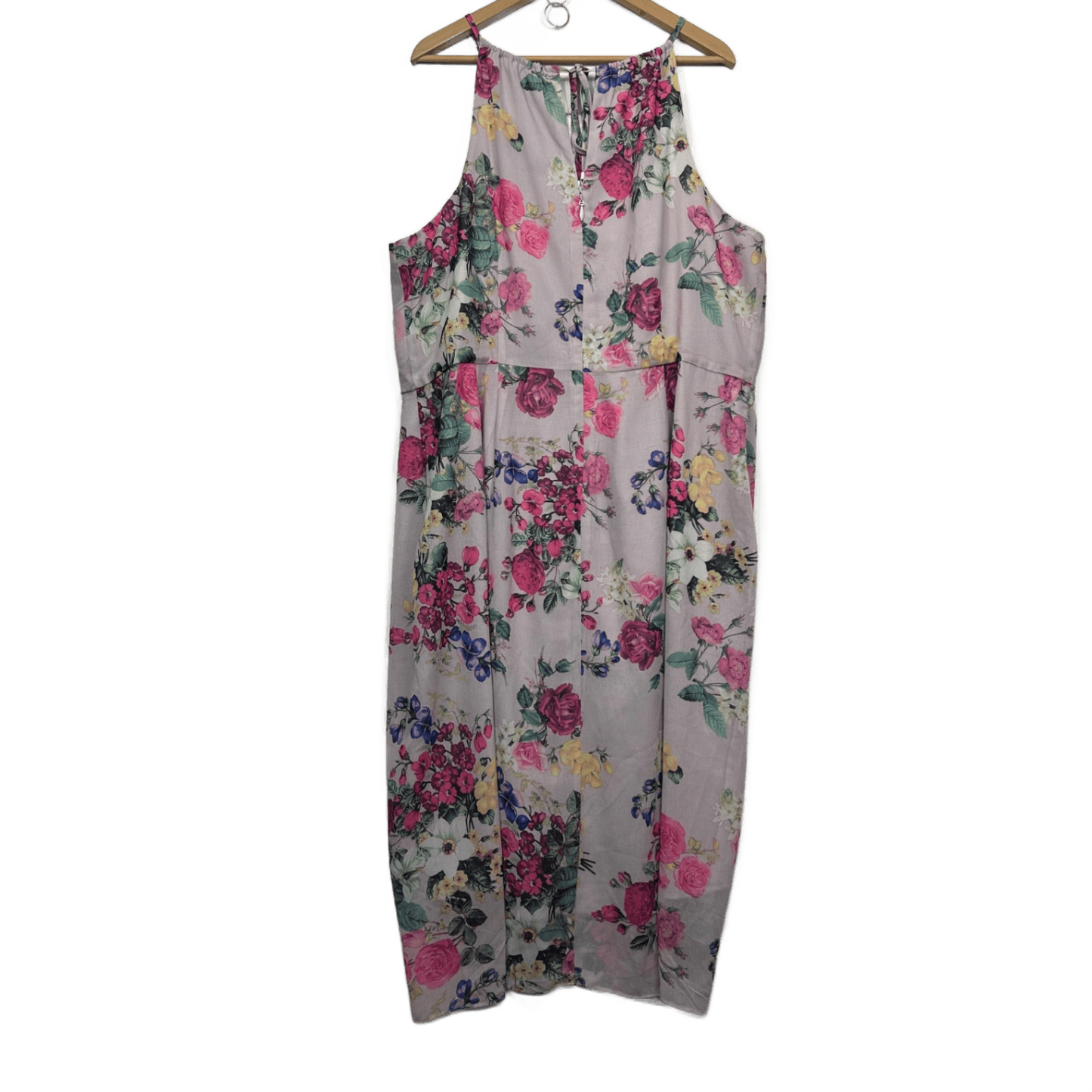City Chic Multicoloured Sleeveless Floral Cocktail Dress Size 20 Midi Length