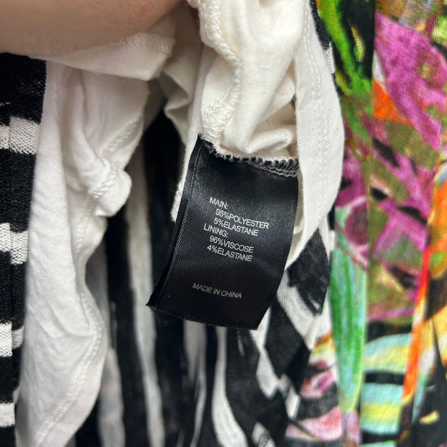 Taking Shape Top Floral Striped Short Sleeve Tunic Size 14 Plus XS