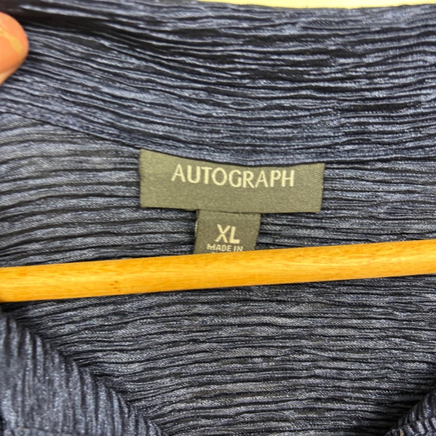 Autograph Blue Long Sleeve Twist Front Top Blouse Size 22 Plus XL