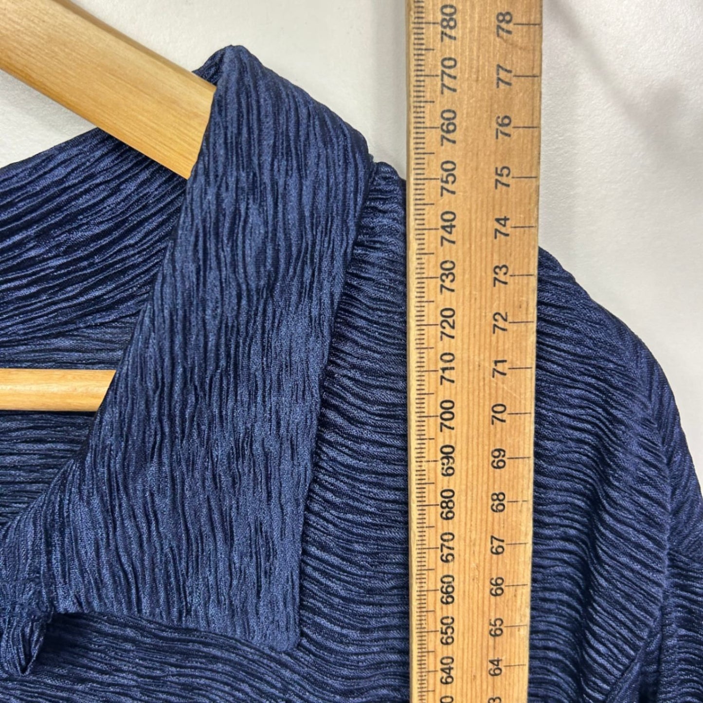 Autograph Blue Long Sleeve Twist Front Top Blouse Size 22 Plus XL