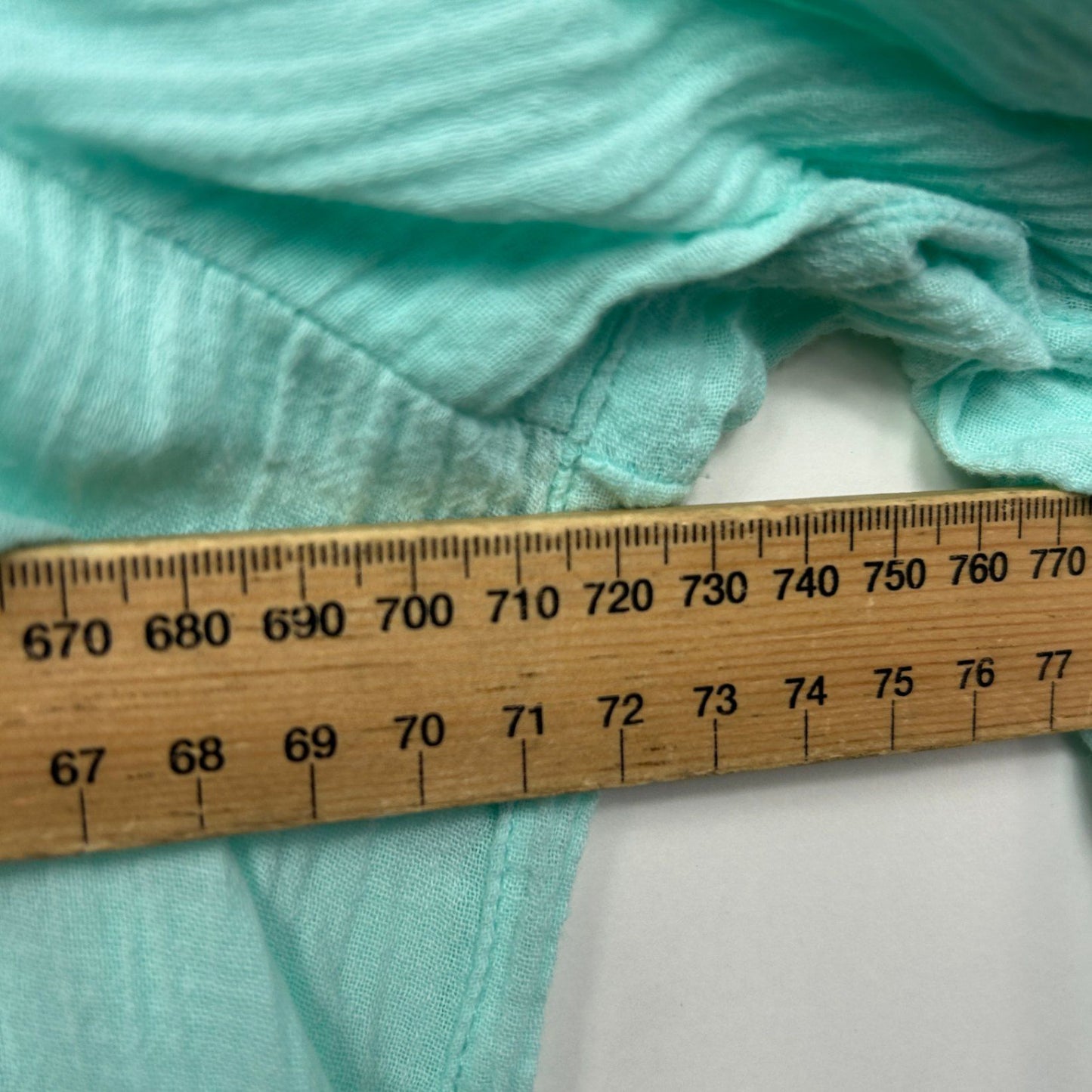 Target Aqua Blue Viscose Long Sleeve Boho Blouse Size 20 Lightweight