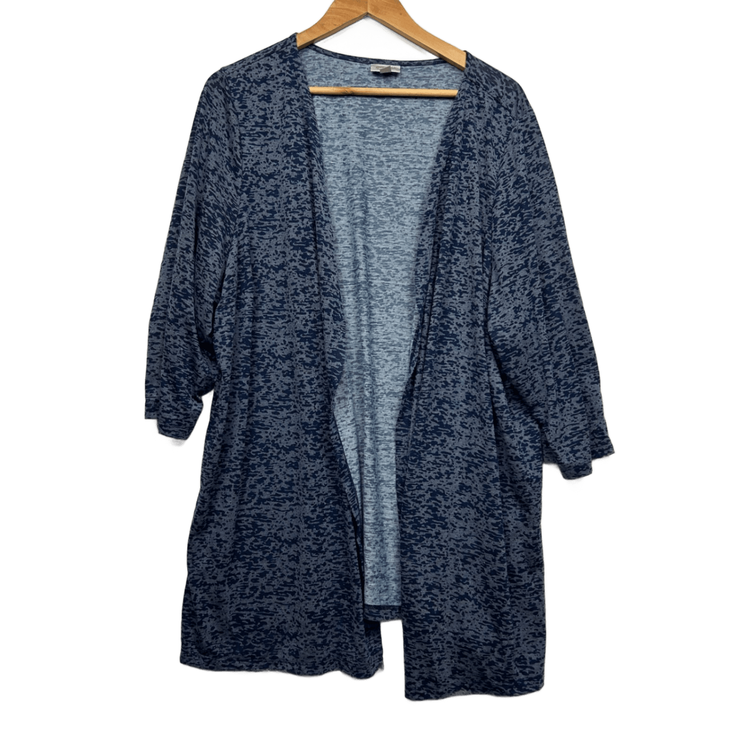 Avenue City Chic Blue Duster Jacket Cover Up Top Cardigan Size 26 28