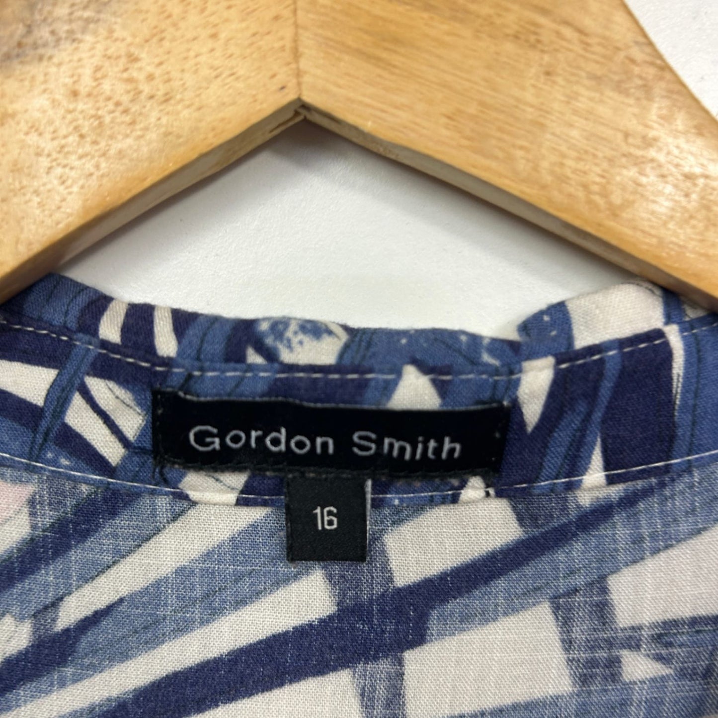 Gordon Smith Linen Blend Button Up Top Blouse Size 16 Roll Tab Sleeve