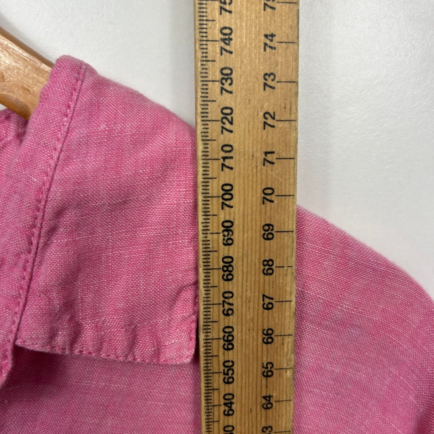 Target Pink Linen Long Sleeve Collared Button Up Top Blouse Size 20