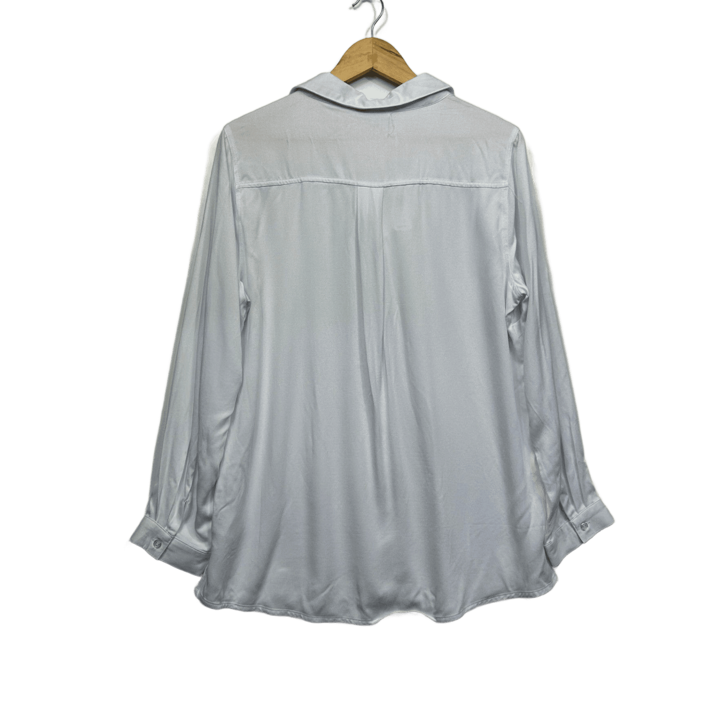 New Suzanne Grae Shirt Size 14 White Long Sleeve Button Up Collared