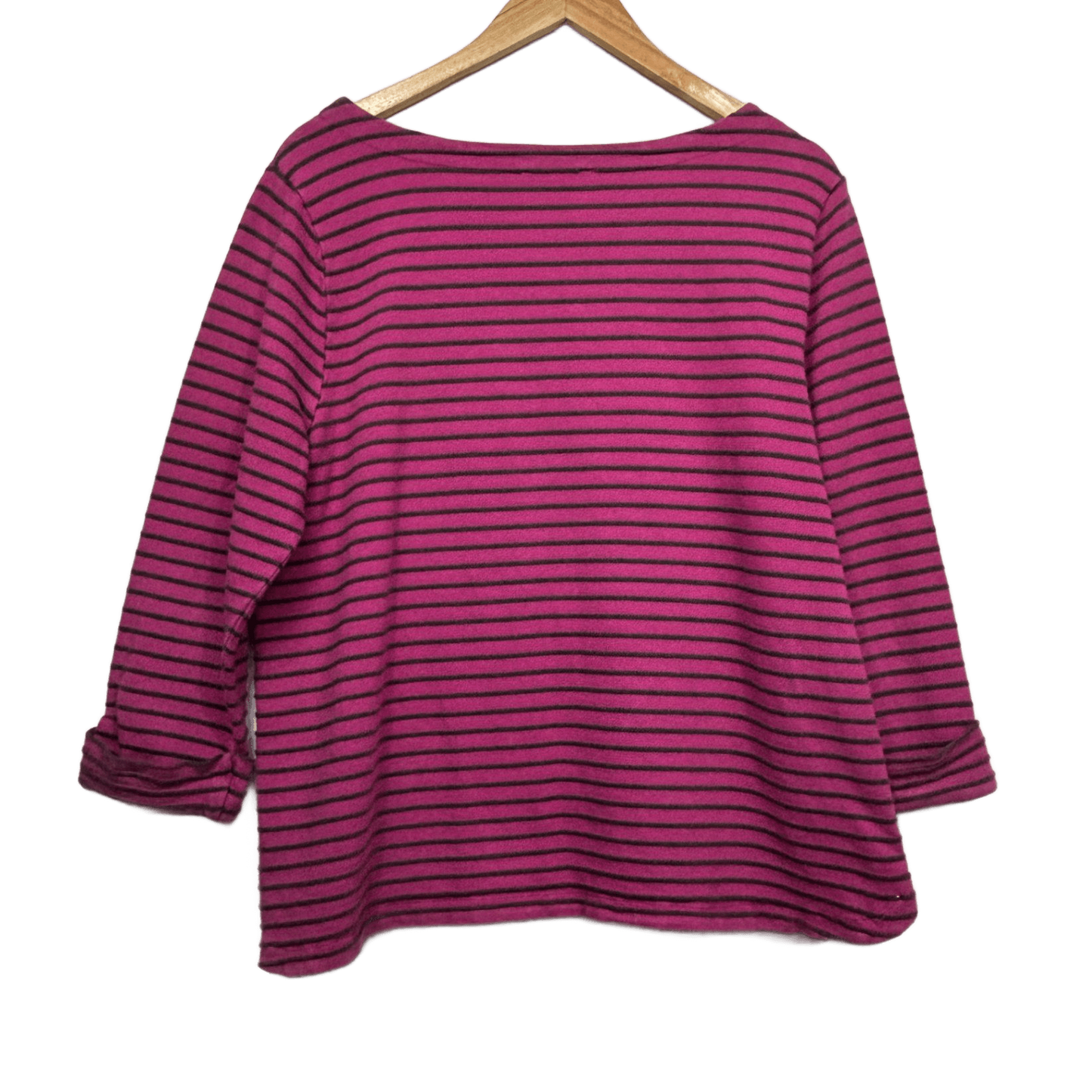 Regatta Top Size 16 Pink Striped Long Sleeve Organic Cotton