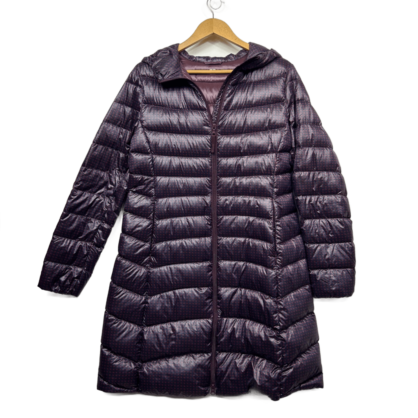 UNIQLO Ultra Light Duck Down Extra Warm Hooded Long Puffer Jacket Large Pockets