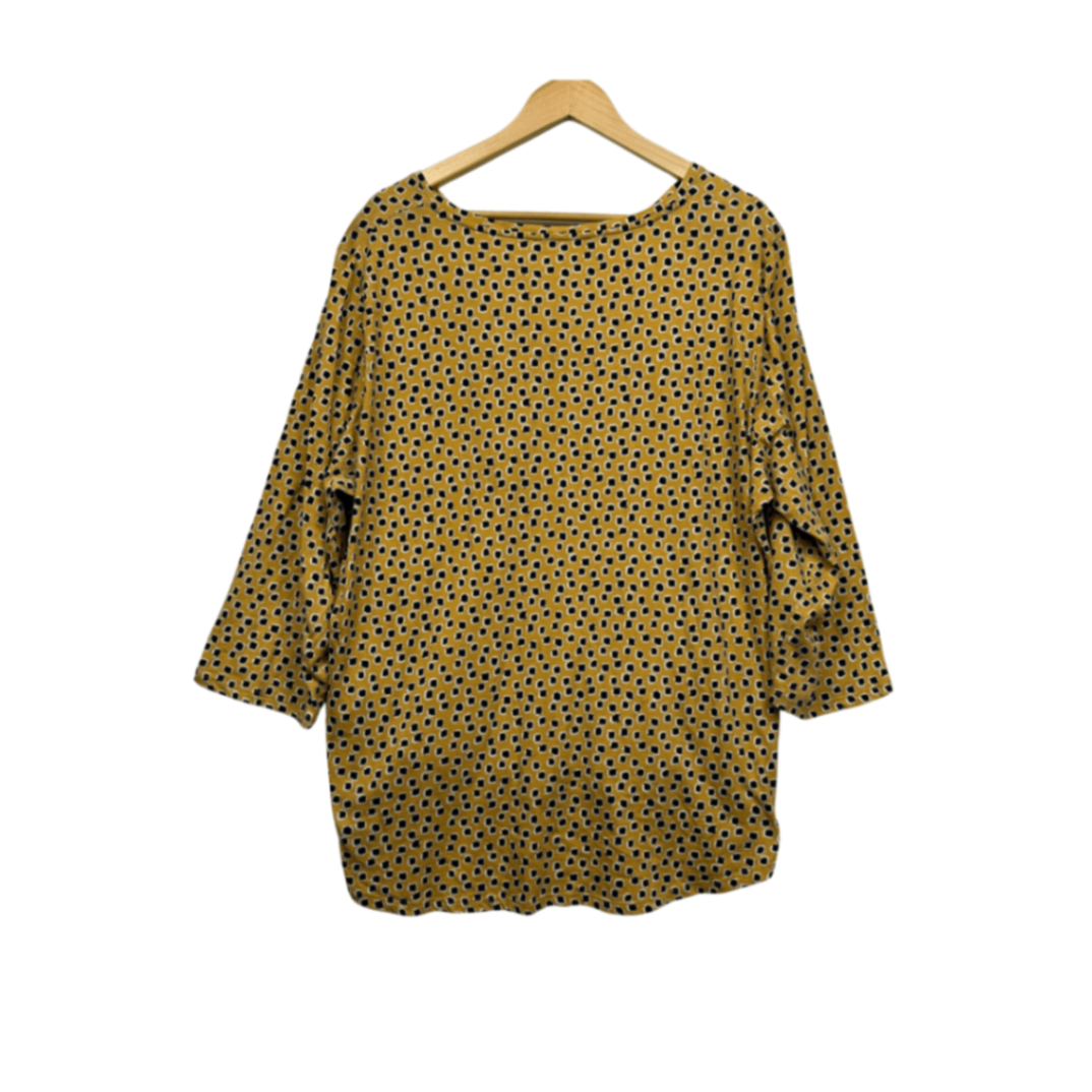 Regatta Curve Mustard Long Sleeve Crew Neck Casual Top Size 22