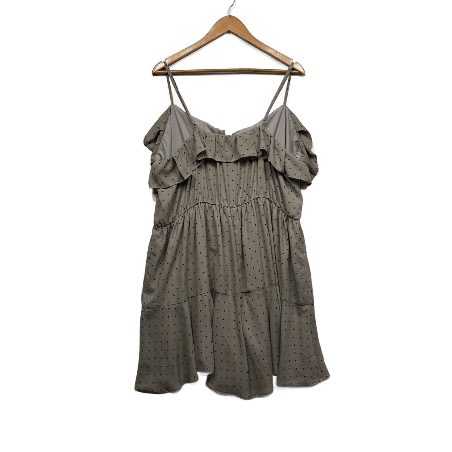City Chic Polka Dot Sleeveless Ruffle Playsuit Size 22 XL Plus