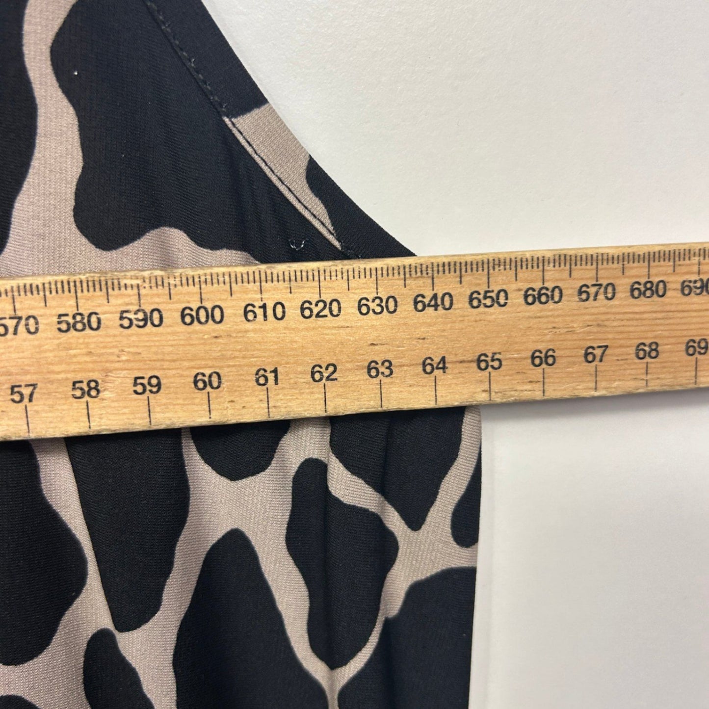 Taking Shape Tunic Dress Sleeveless Beige Black Size 22 XL Plus