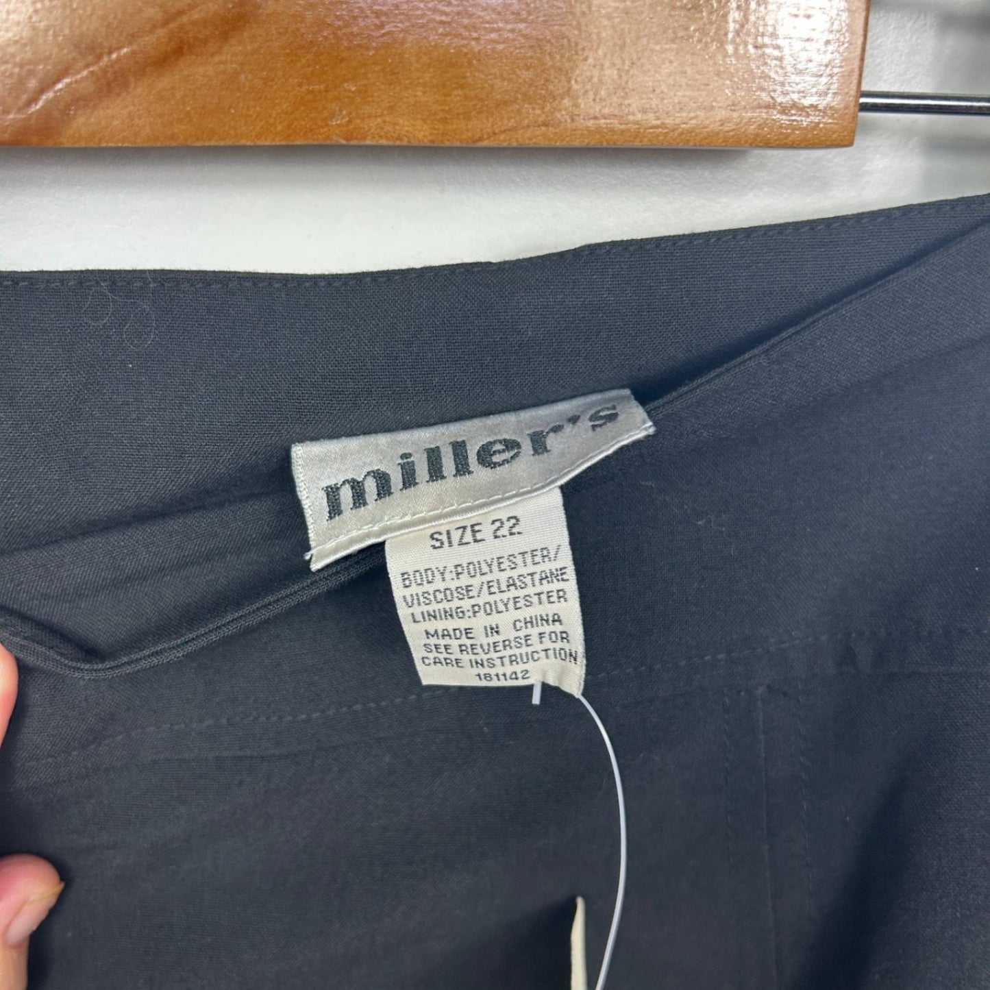 Vintage Millers Women's Black Pencil Skirt Size 18 20 22 New