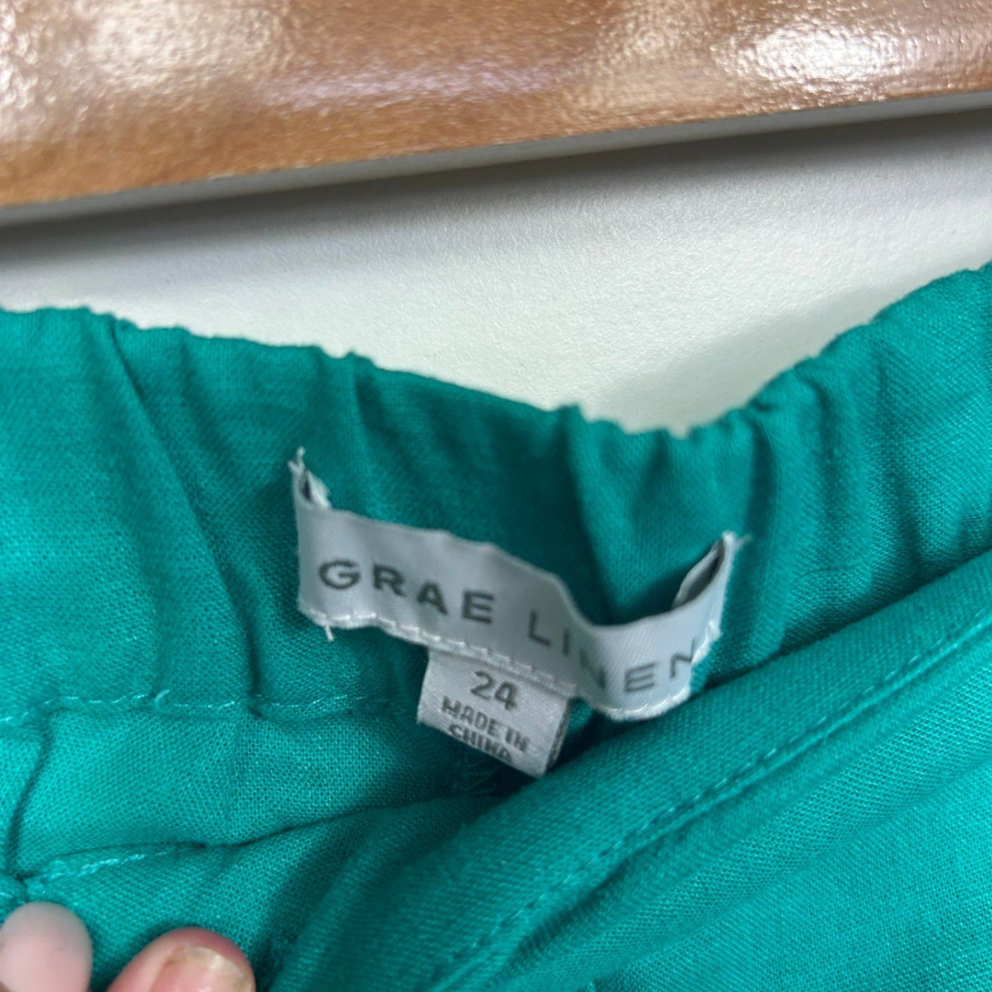 Suzanne Grae Linen Blend Pockets Zip Fly Cropped Pants Size 24