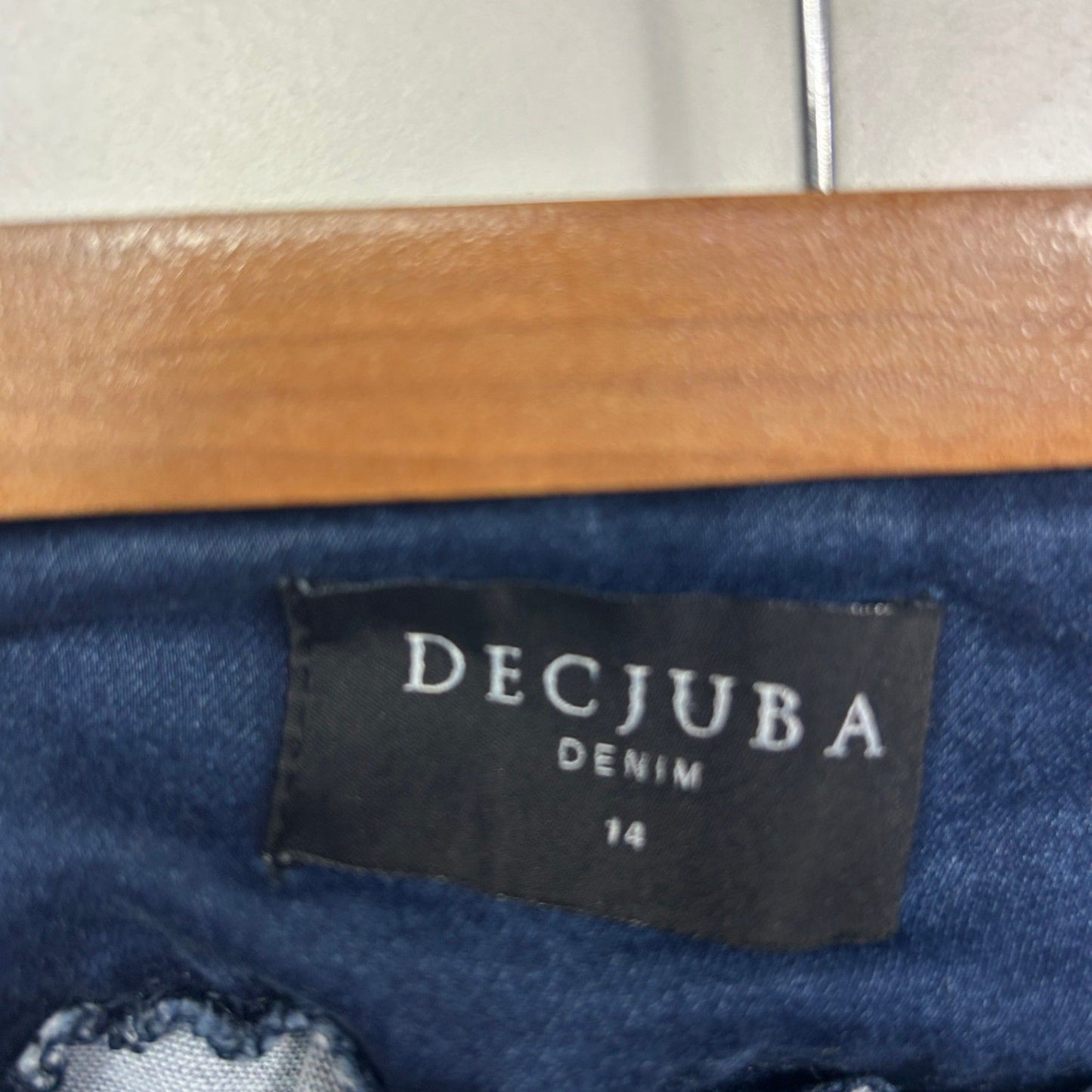 Decjuba Women's Blue Cotton Blend Pull On Jeans Jeggings Size 14