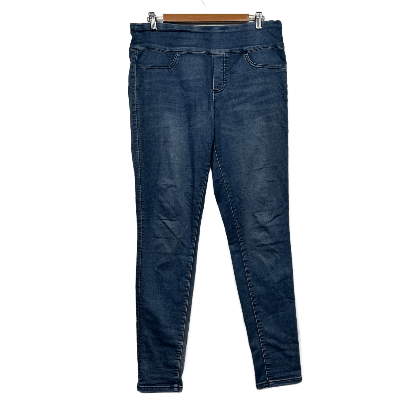 Decjuba Women's Blue Cotton Blend Pull On Jeans Jeggings Size 14