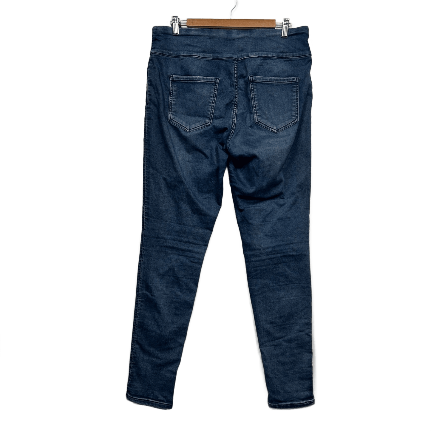 Decjuba Women's Blue Cotton Blend Pull On Jeans Jeggings Size 14
