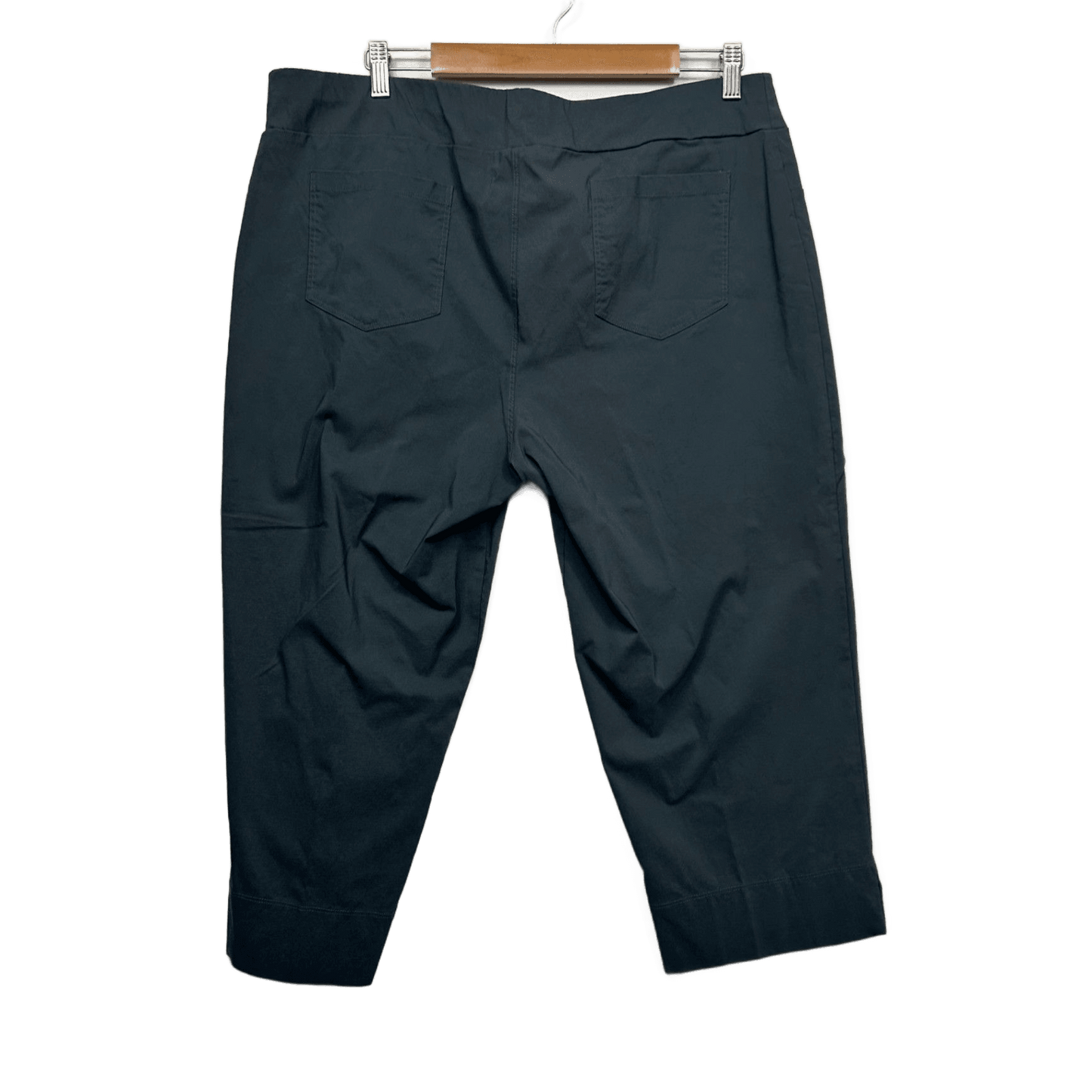 Taking Shape Cropped Pull On Pants Size 18 Black Stretch Elasticated Waist