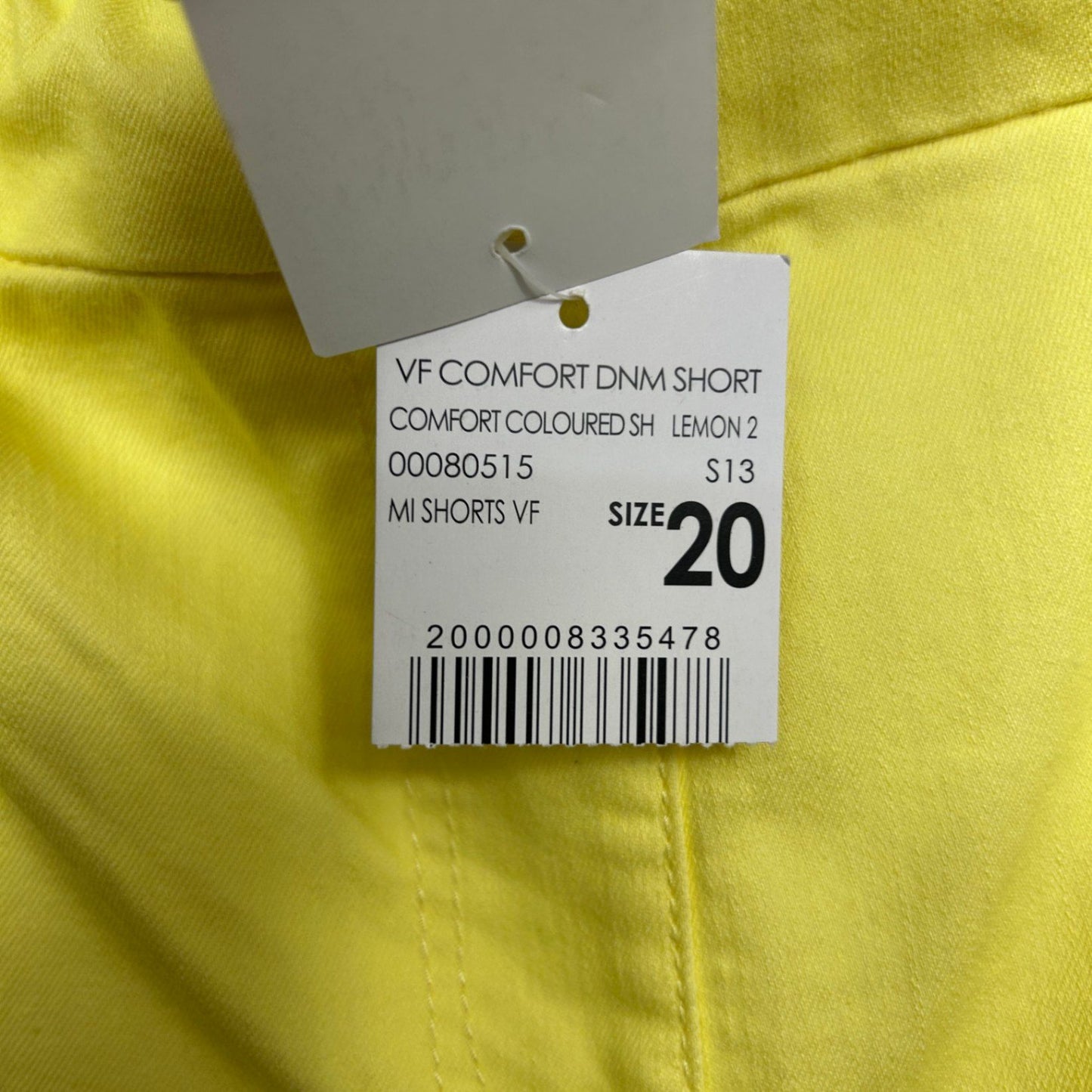 New Millers Lemon Yellow Cotton Blend Bermuda Shorts Size 20