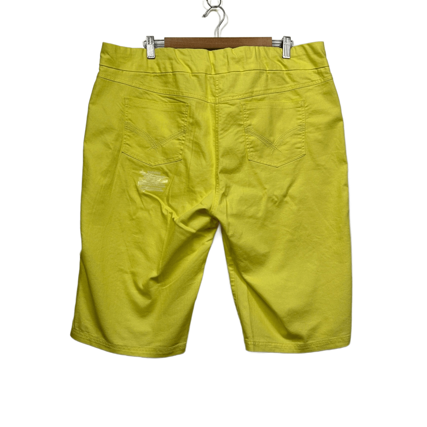 New Millers Lemon Yellow Cotton Blend Bermuda Shorts Size 20