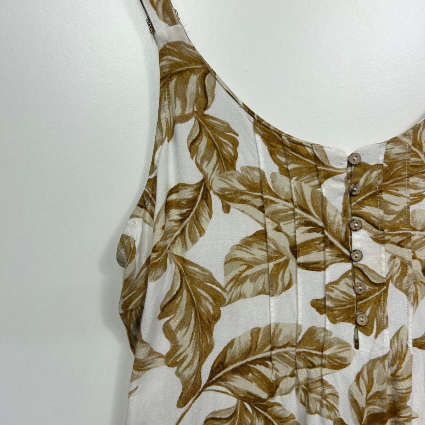 Rockmans Sleeveless Linen Blend Floral Midi Length Dress Size 16