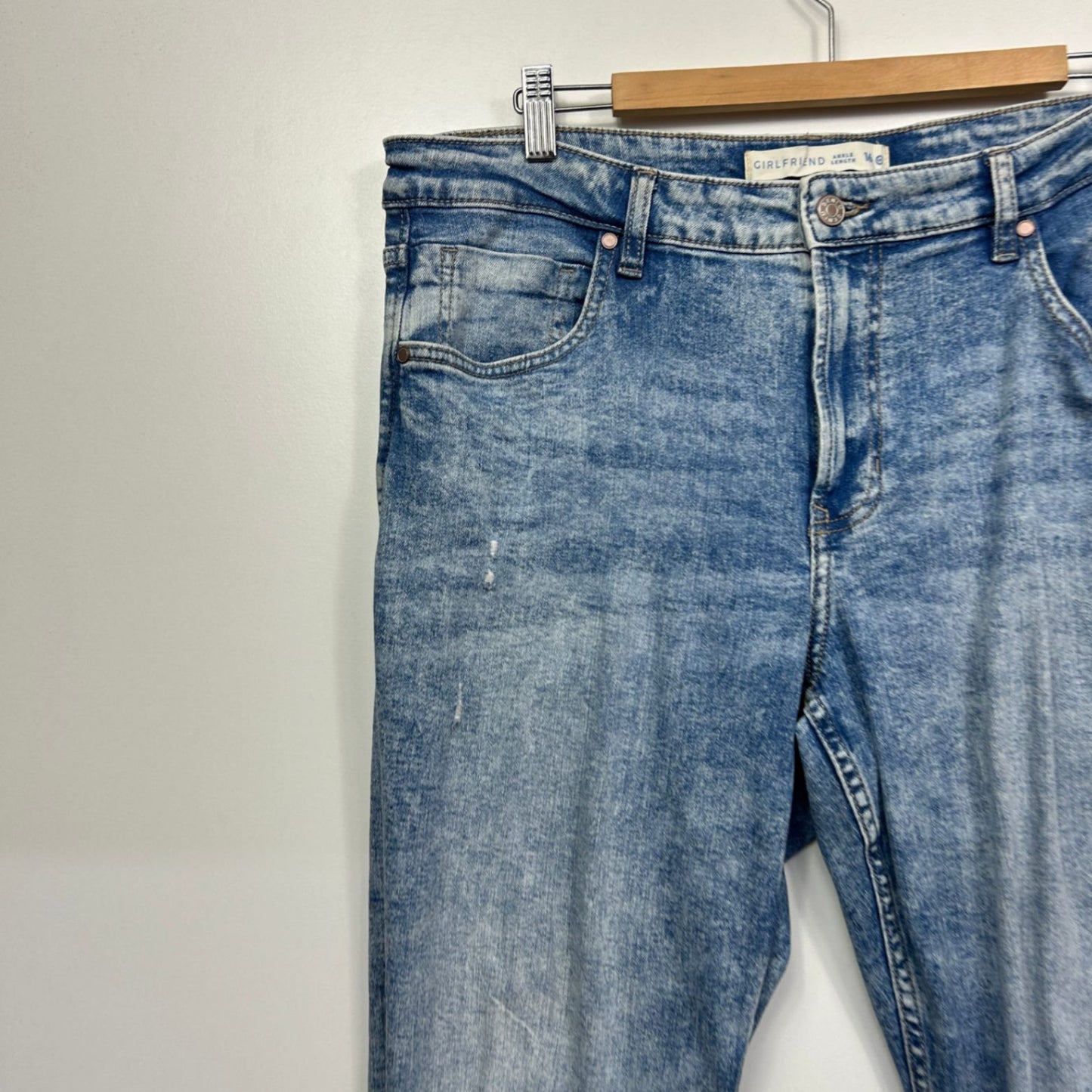 Target Girlfriend Ankle Length Blue Denim Jeans Size 16