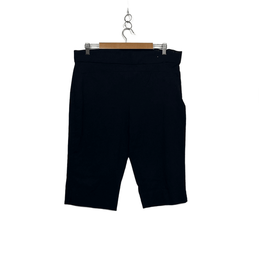Katies Black Pull On Bermuda Shorts Size 18