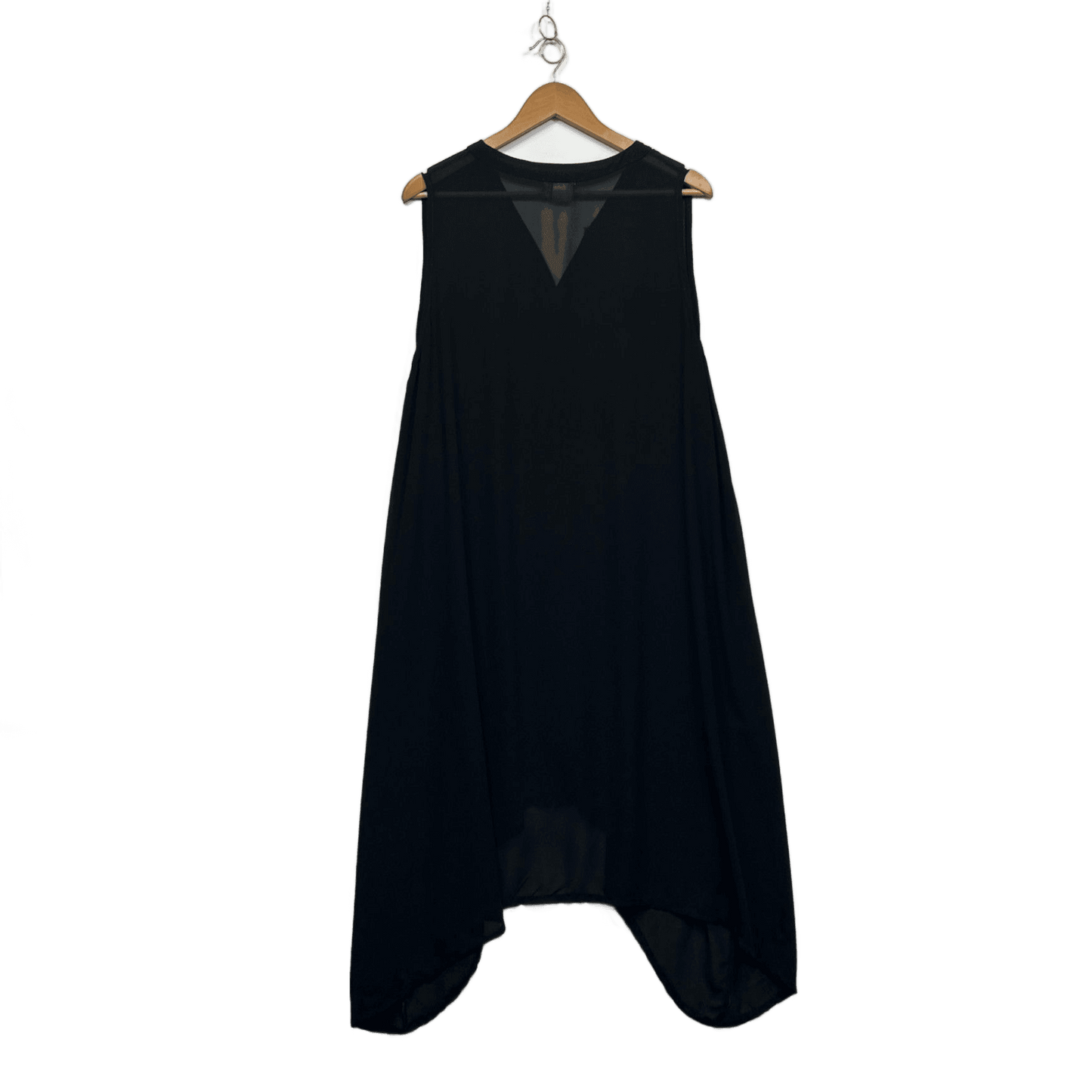 Avocado Black Sleeveless Maxi V-Neck Shirt Dress Cover Up Size 14