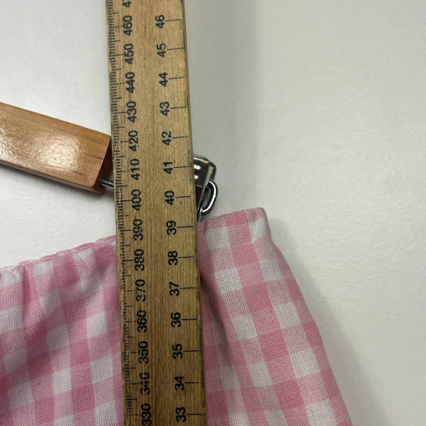 Shein Womens Pink Skater Mini Skirt Size 14 Gingham Check