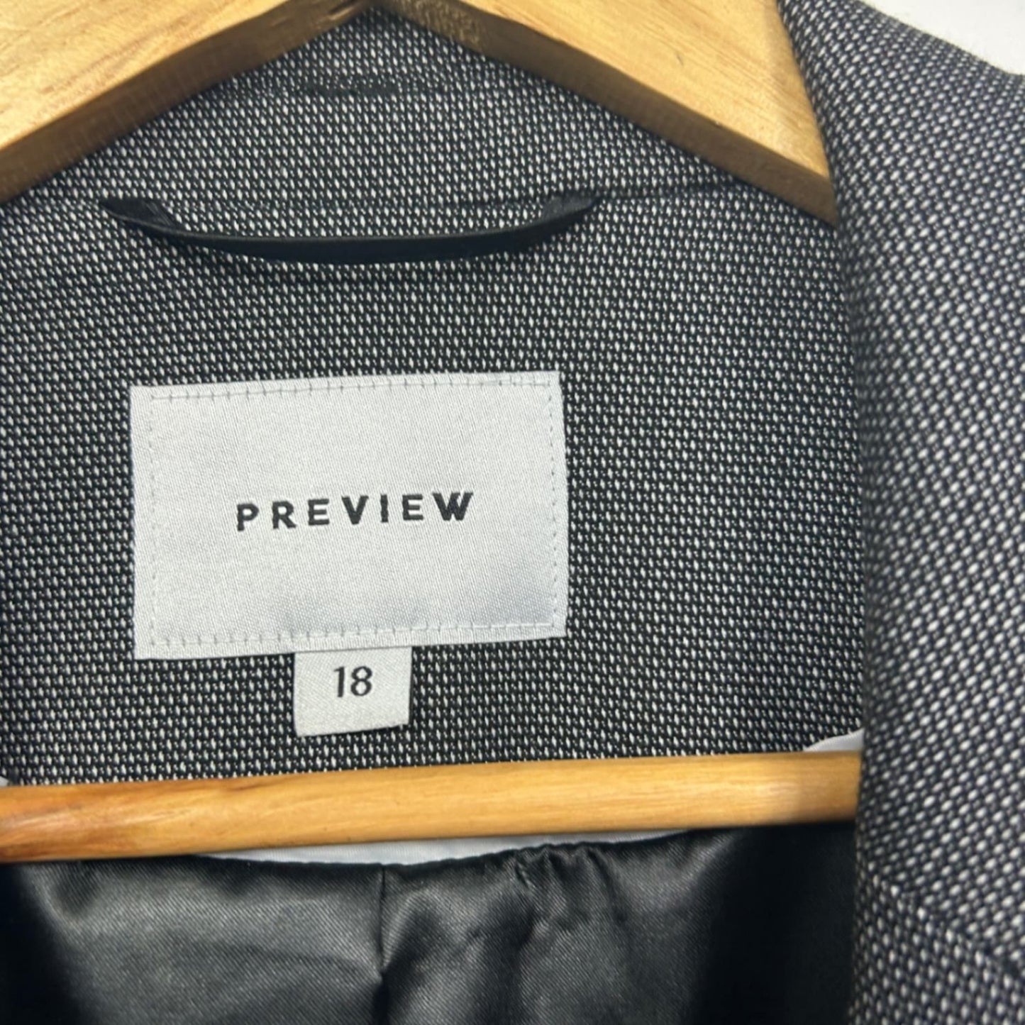 Preview Blazer Jacket Size 18 Charcoal Grey Single-Breasted