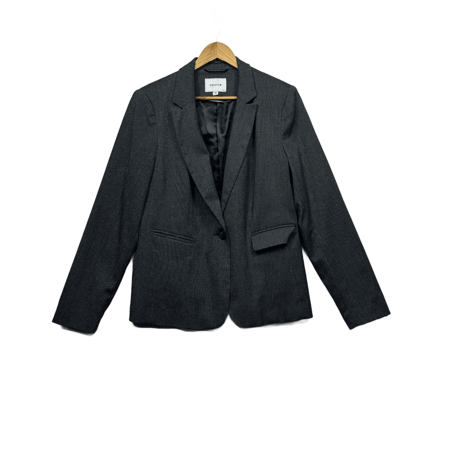 Preview Blazer Jacket Size 18 Charcoal Grey Single-Breasted