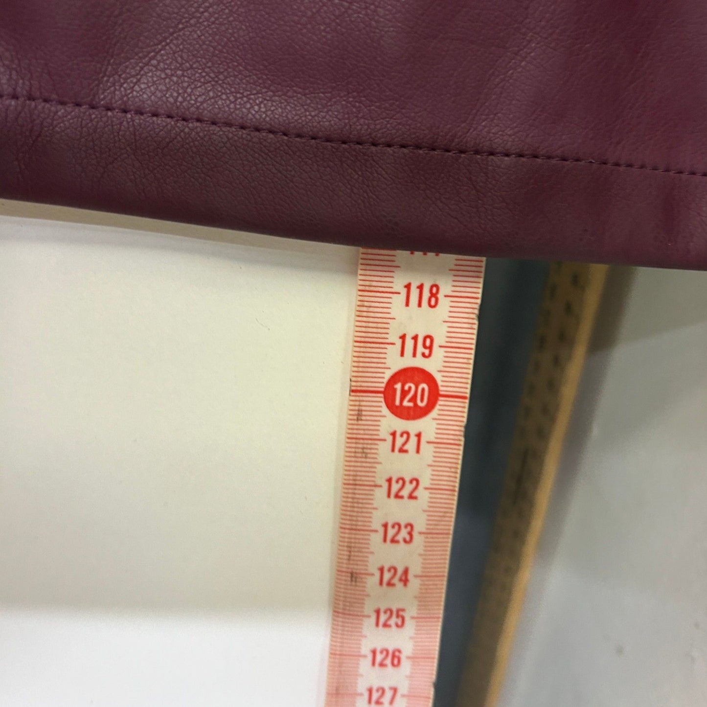 City Chic Faux Leather PVC Flared Pants Trousers Size 22 Burgundy